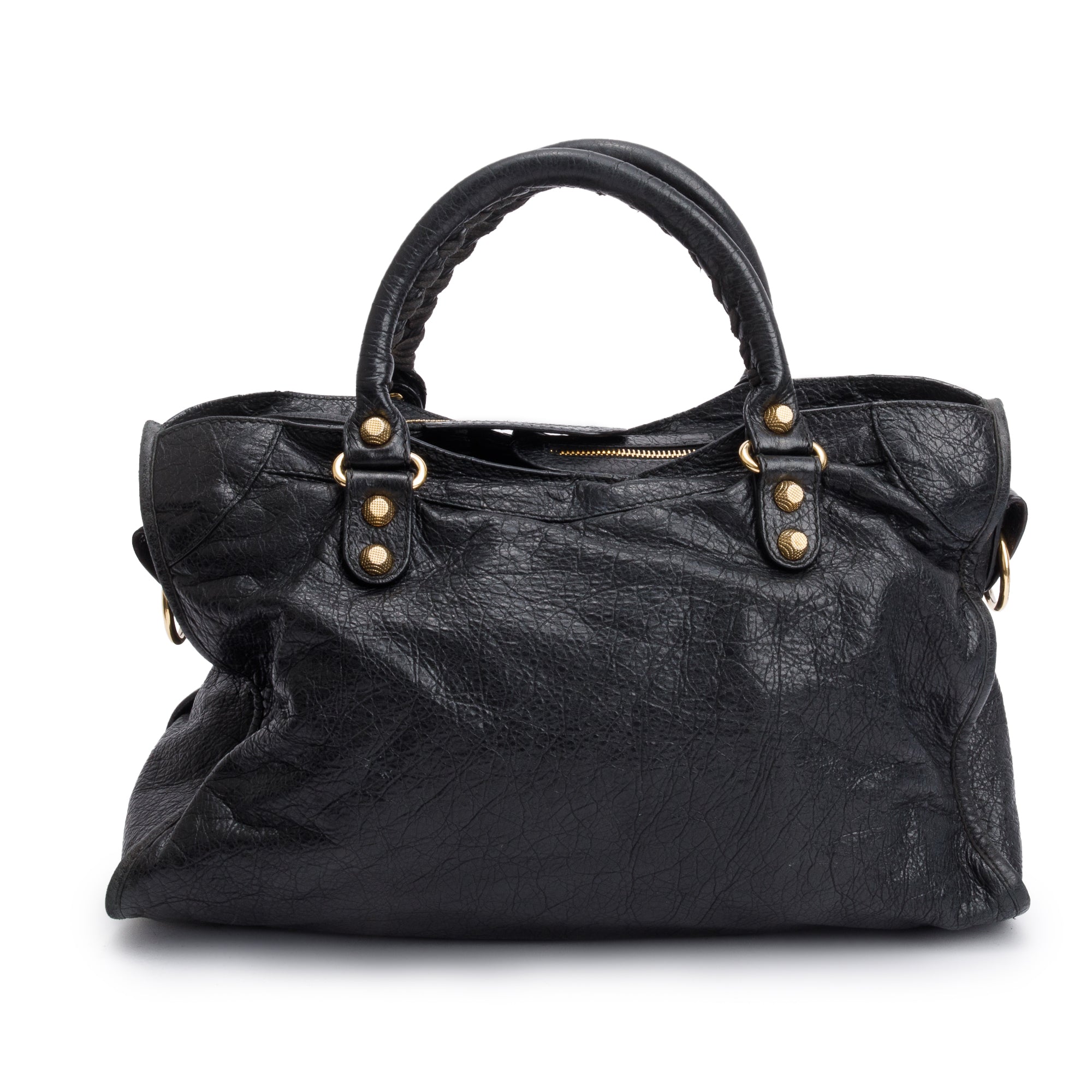 Balenciaga Black Agneau Leather Giant 12 City Bag