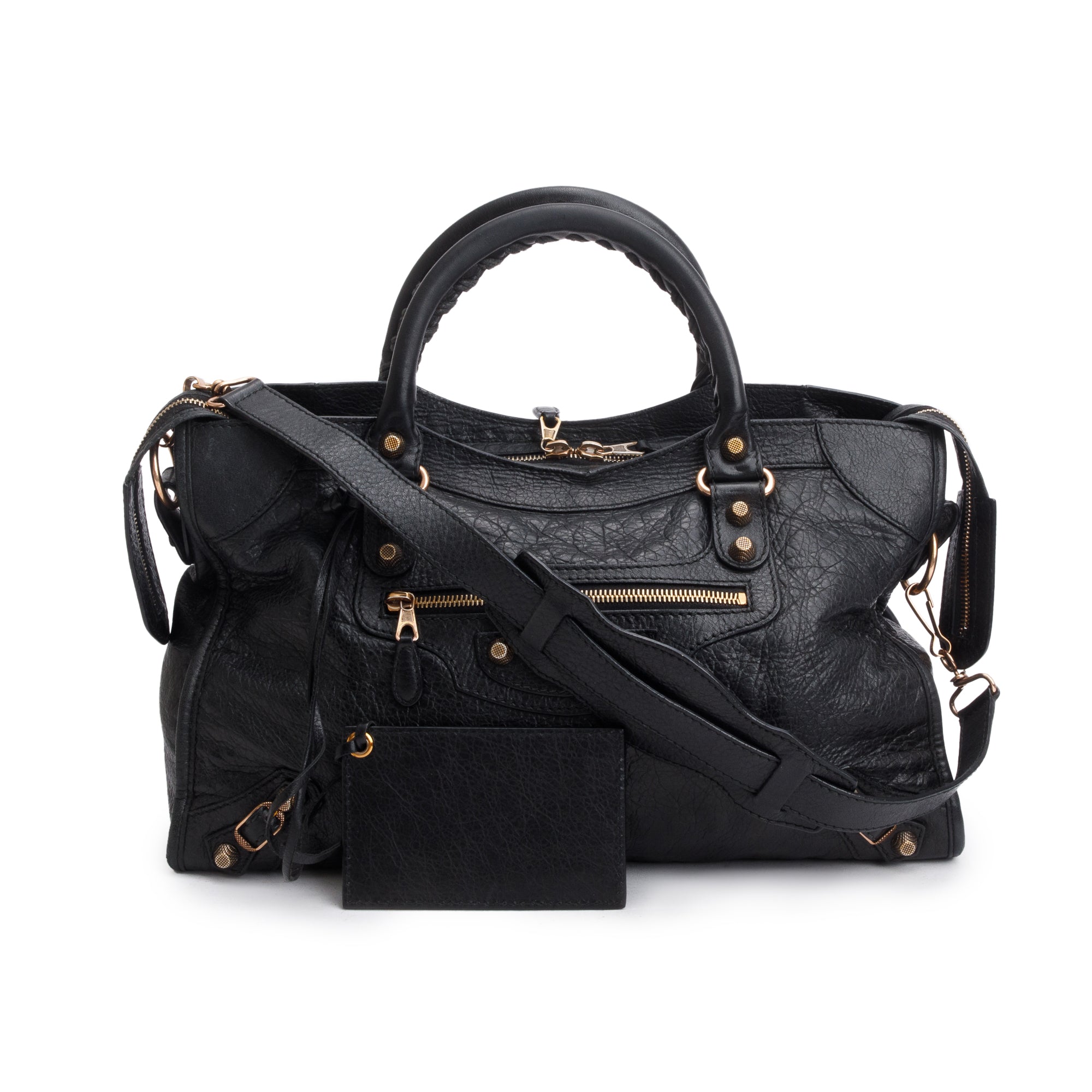 Balenciaga Black Agneau Leather Giant 12 City Bag