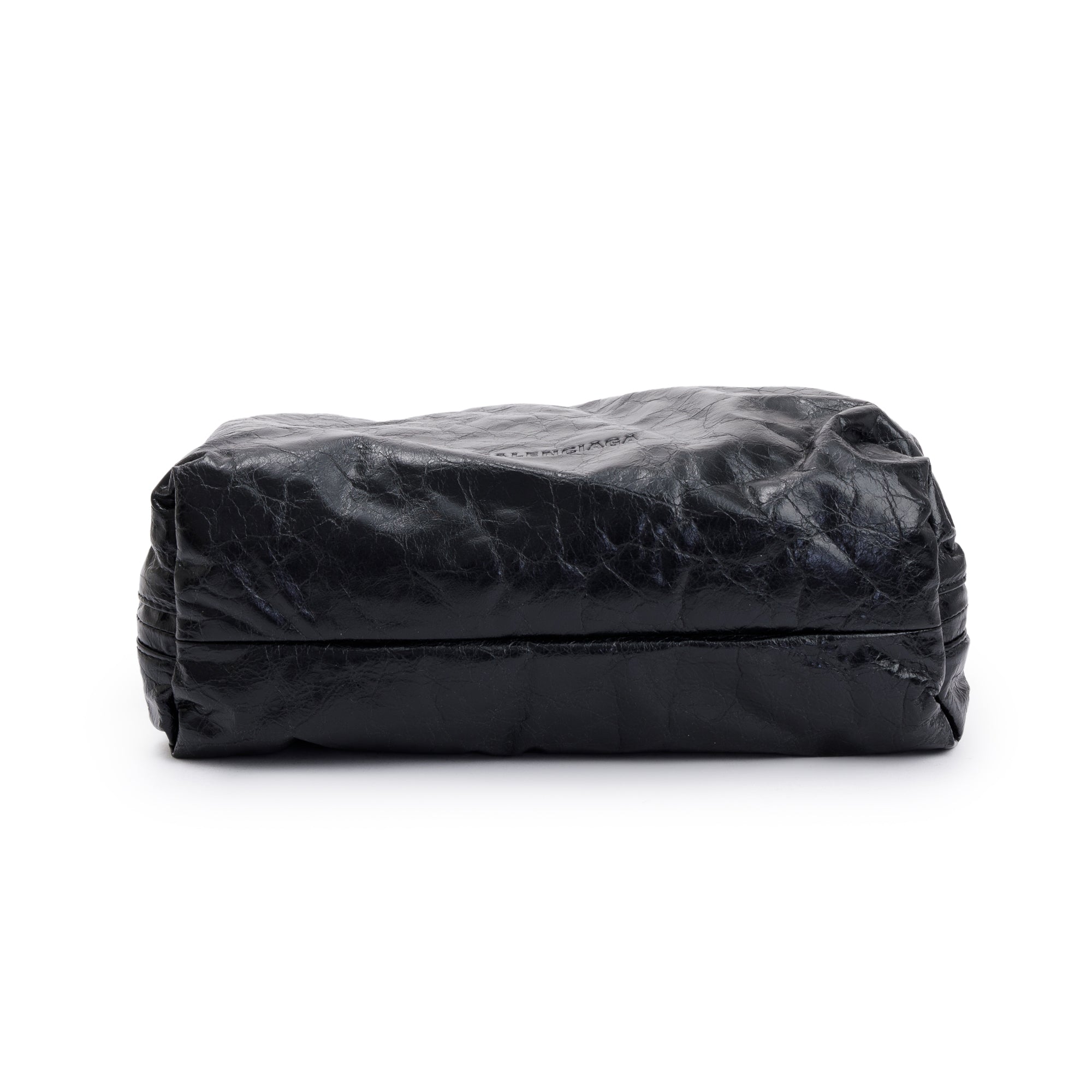 Balenciaga Black Arena Calf Leather Small Puffer Shoulder Bag