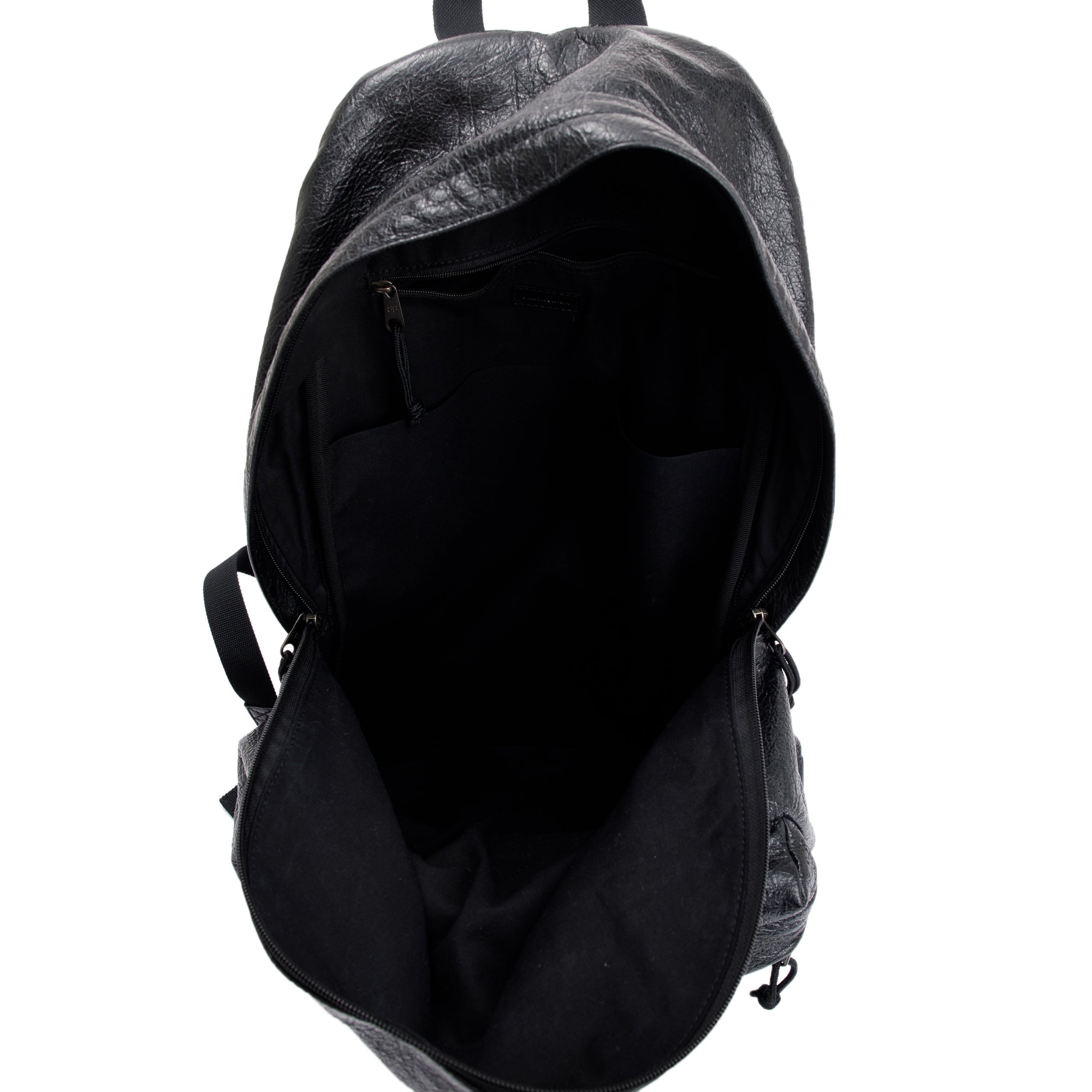 Balenciaga Black Arena Lambskin Leather Explorer Backpack