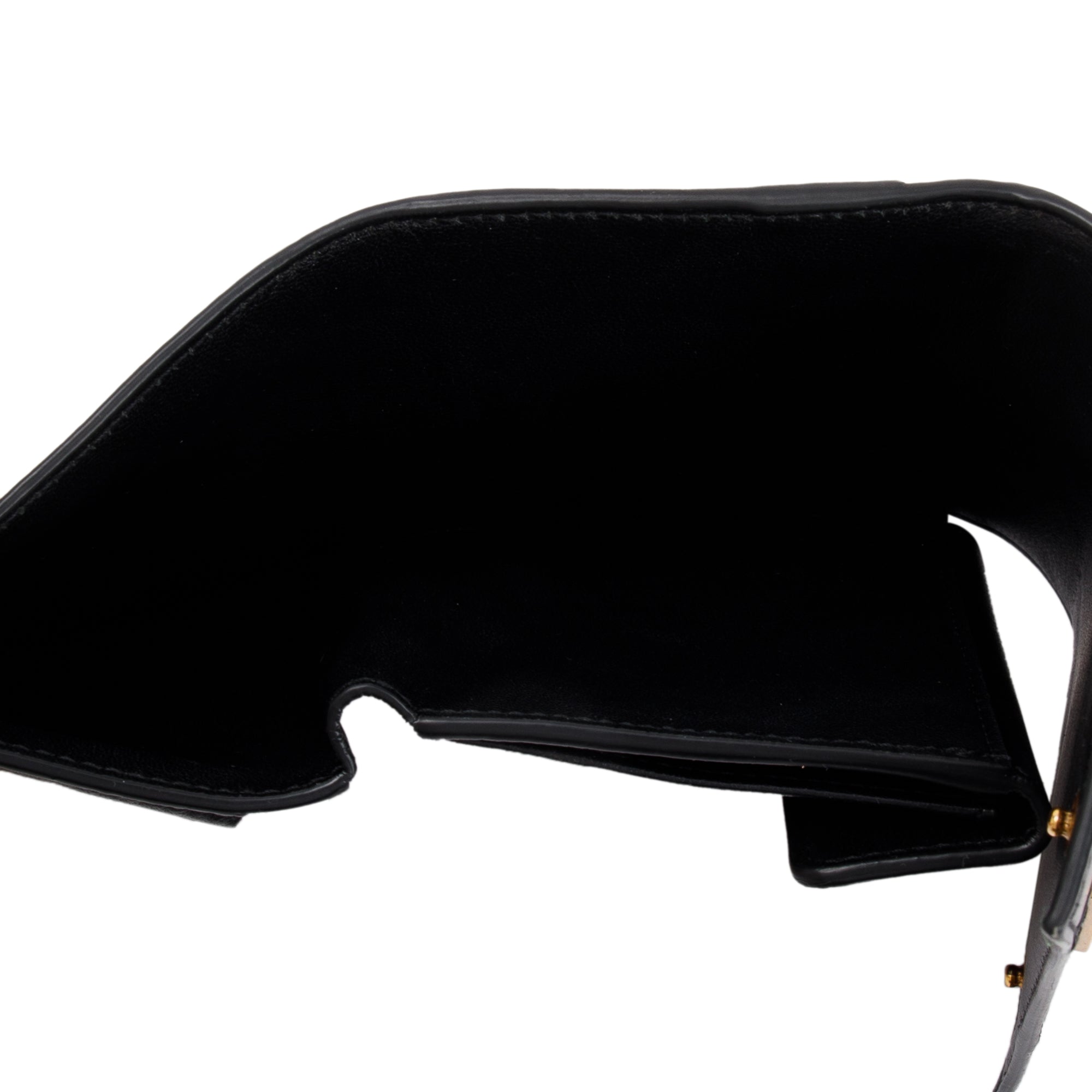 Balenciaga Black Box Calfskin Leather Hourglass Mini Wallet w/ Box