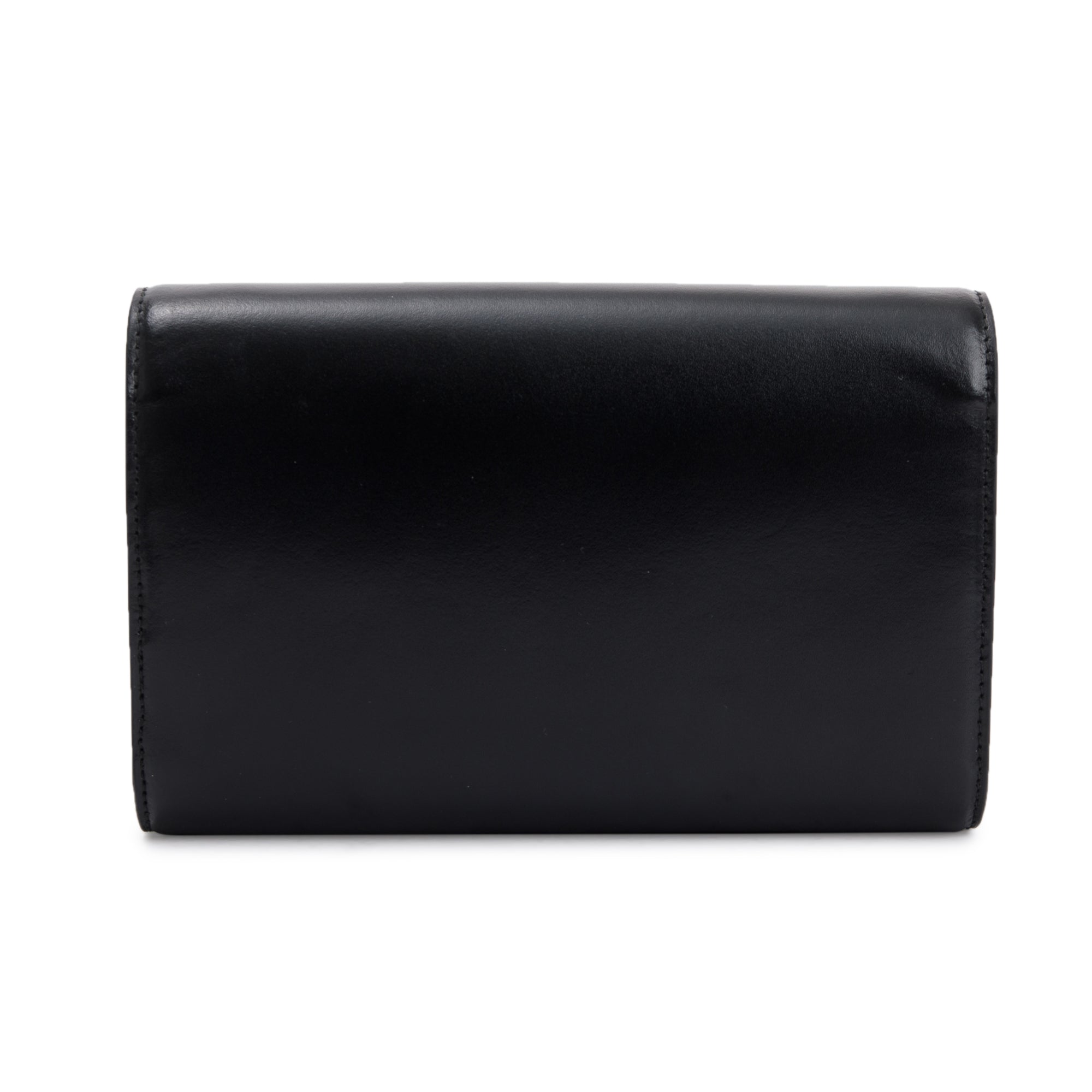 Balenciaga Black Calfskin Leather B. Wallet on Chain