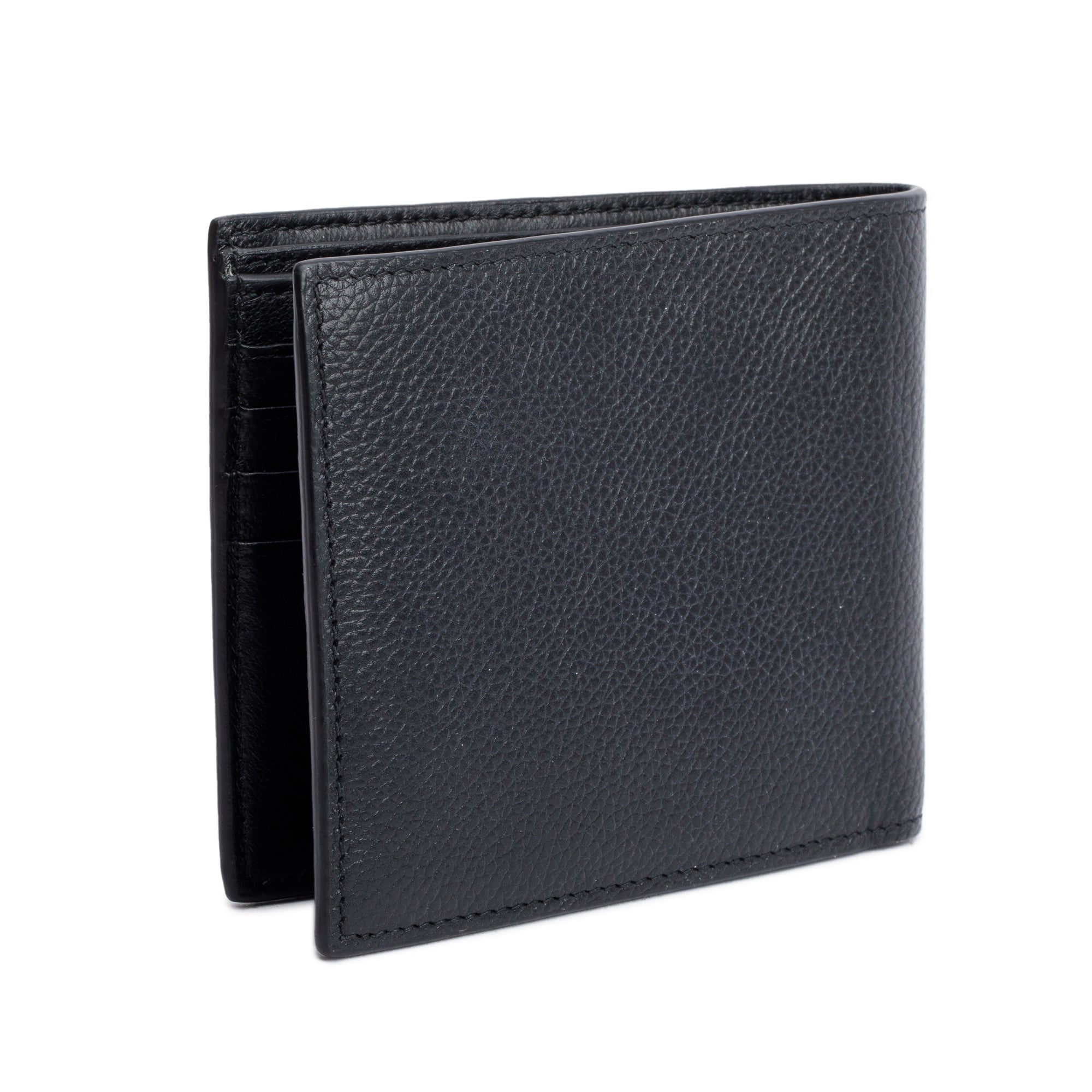 Balenciaga Black Calfskin Leather Cash Square Bifold Wallet