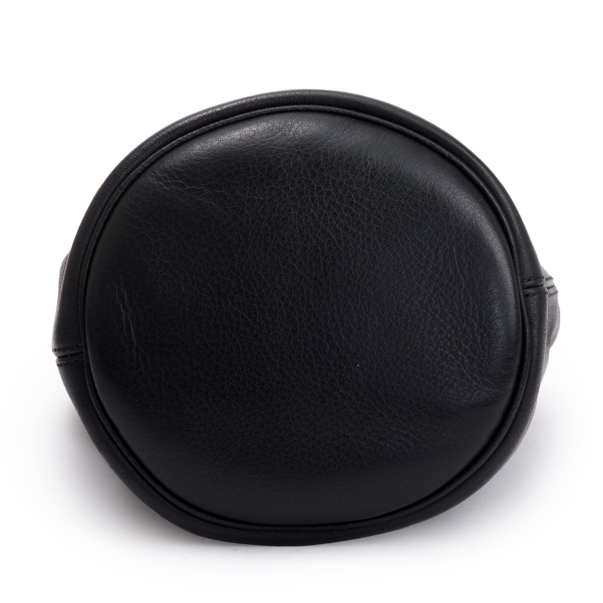 Balenciaga Black Calfskin Leather Everyday XS Drawstring Bucket Bag w/ Strap