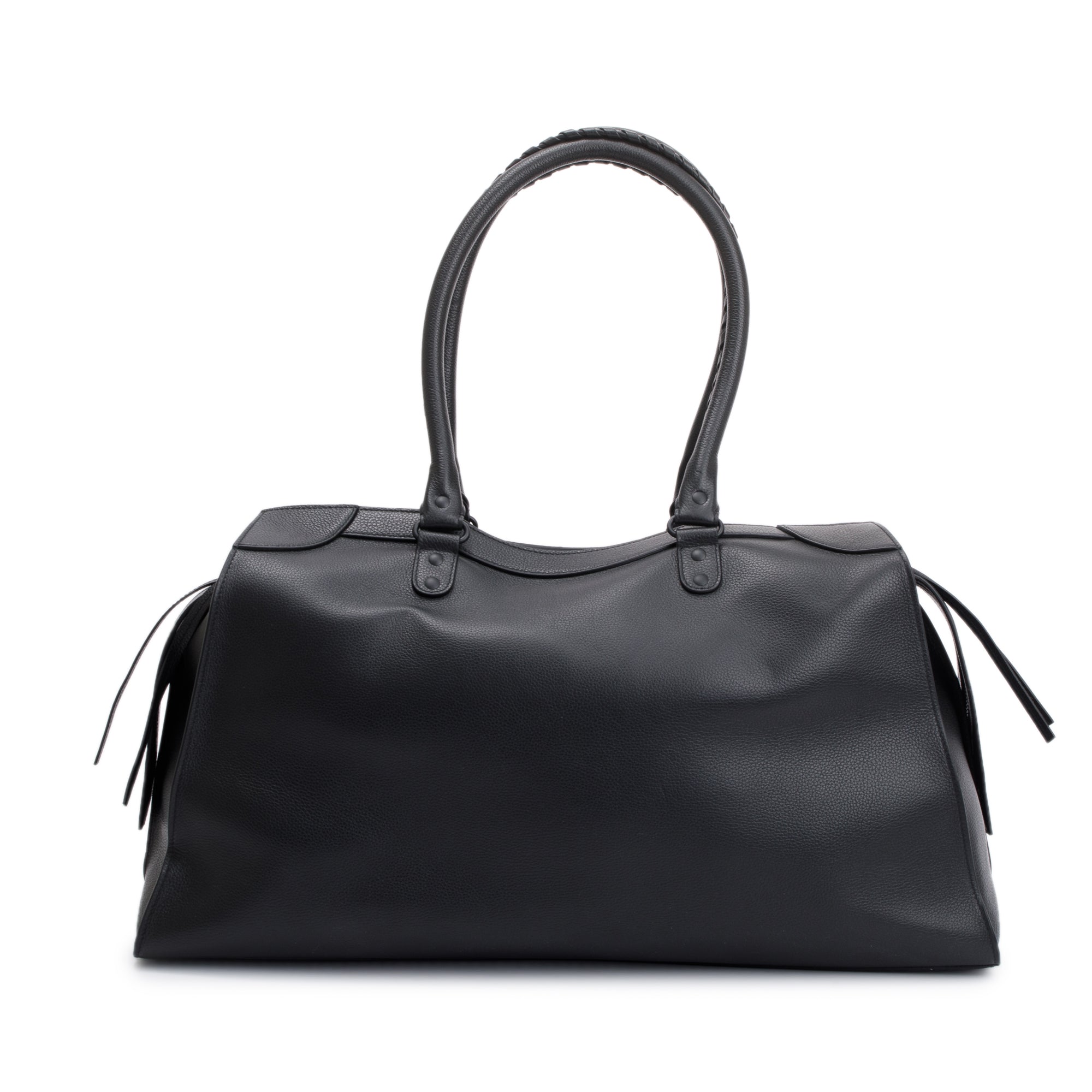 Balenciaga Black Calfskin Leather Large Neo Classic City Duffle Bag