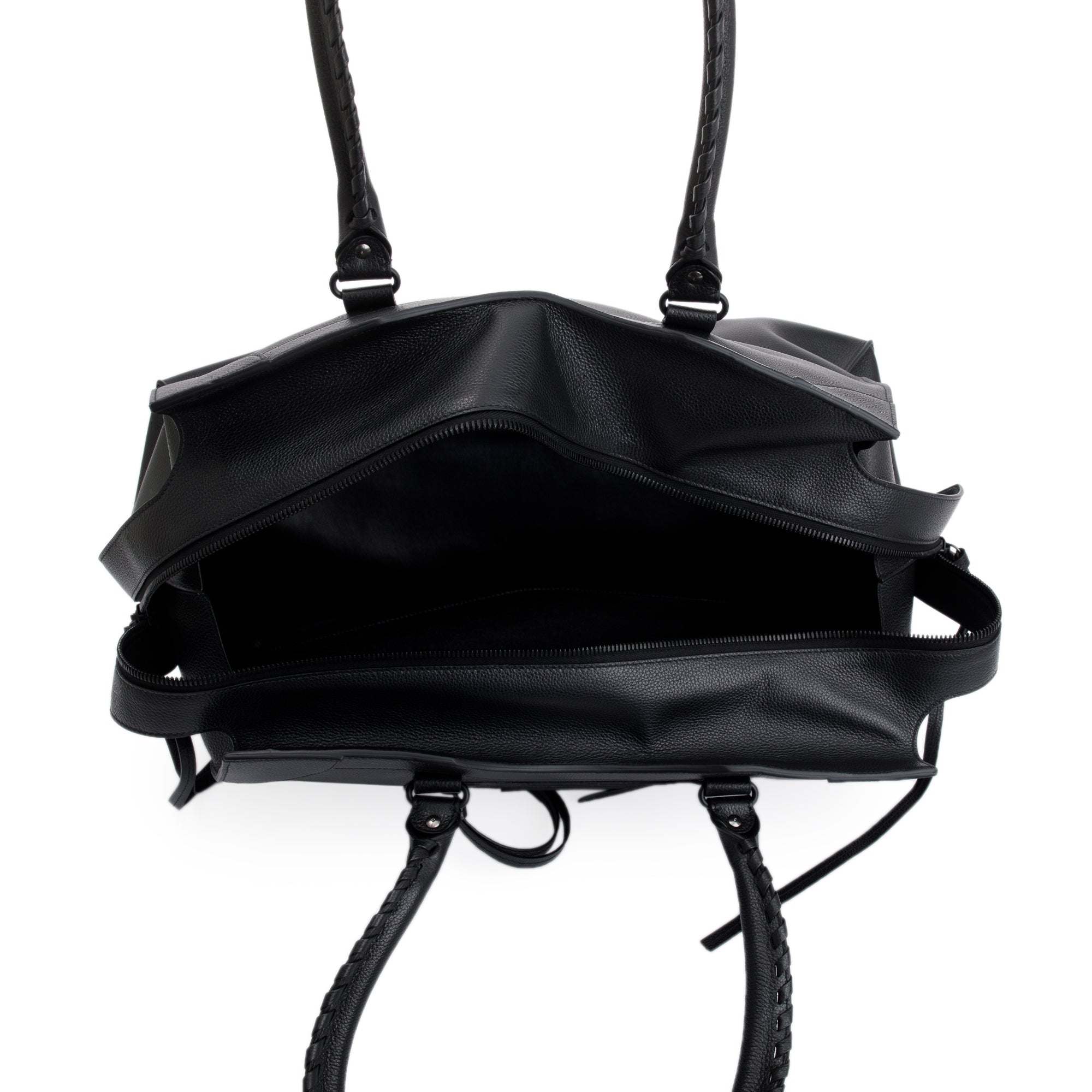 Balenciaga Black Calfskin Leather Large Neo Classic City Duffle Bag