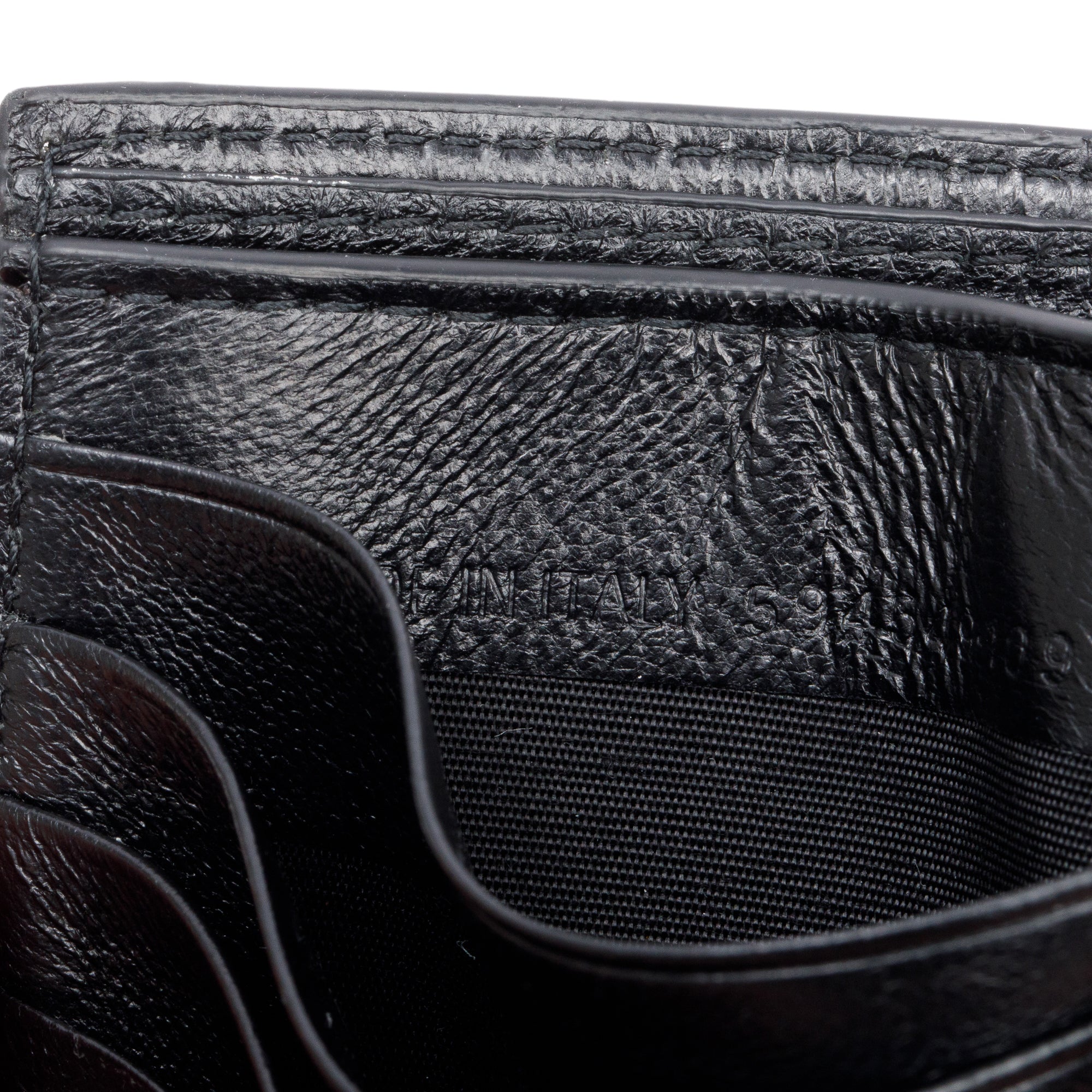 Balenciaga Black Calfskin Leather Logo Cash Square Bifold Wallet