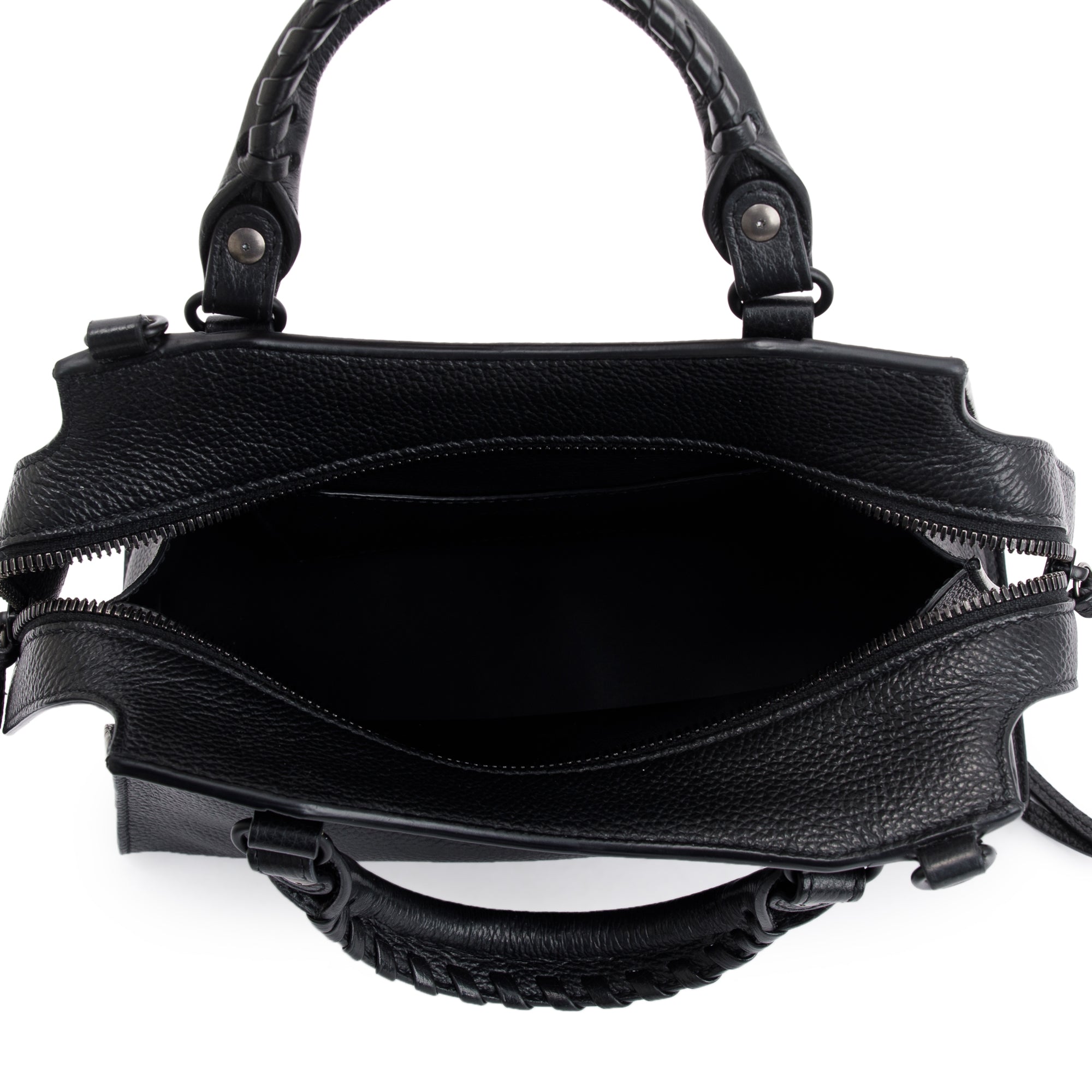 Balenciaga Black Calfskin Leather Neo Classic XS City Bag w/ Strap