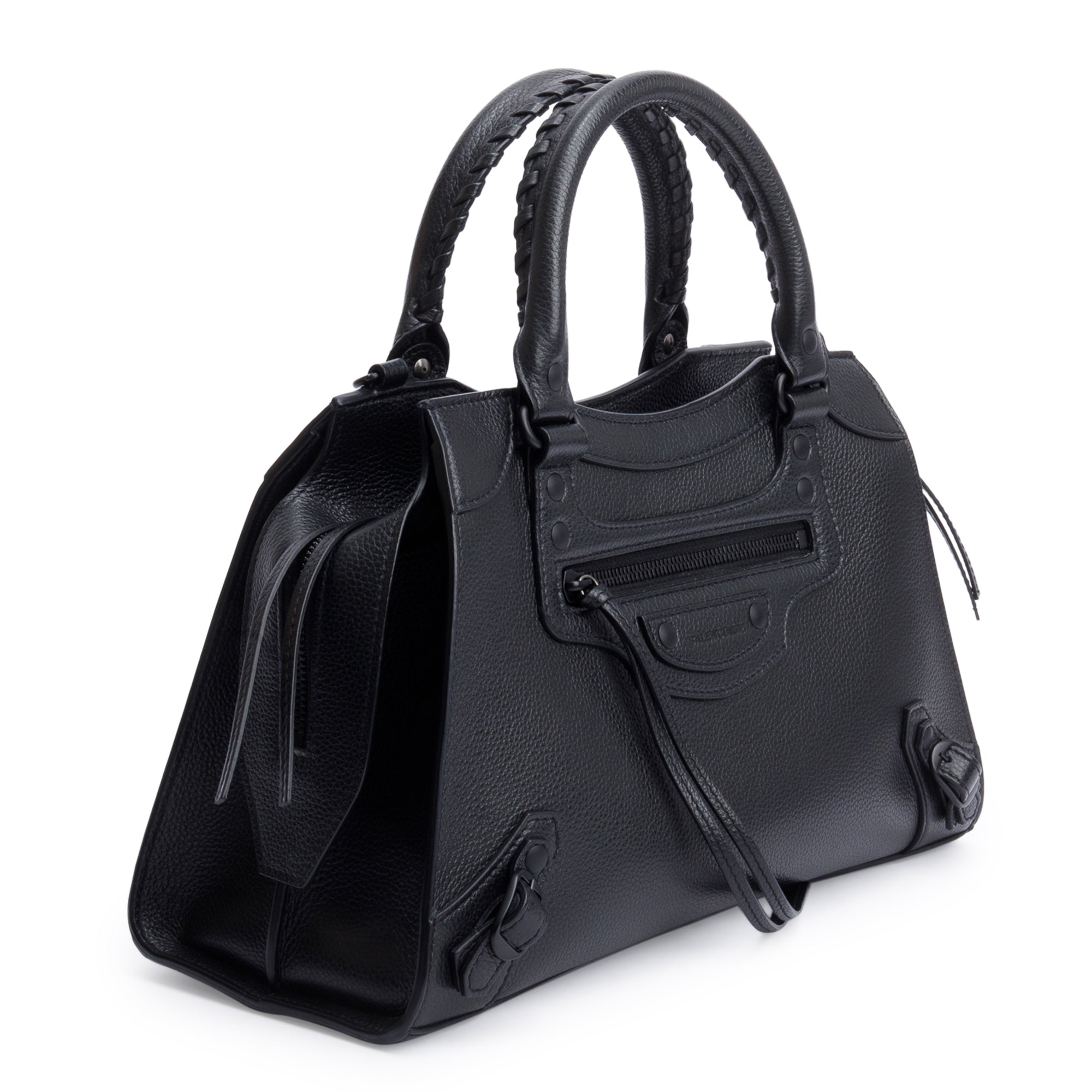 Balenciaga Black Calfskin Leather Small Neo Classic Top Handle Bag