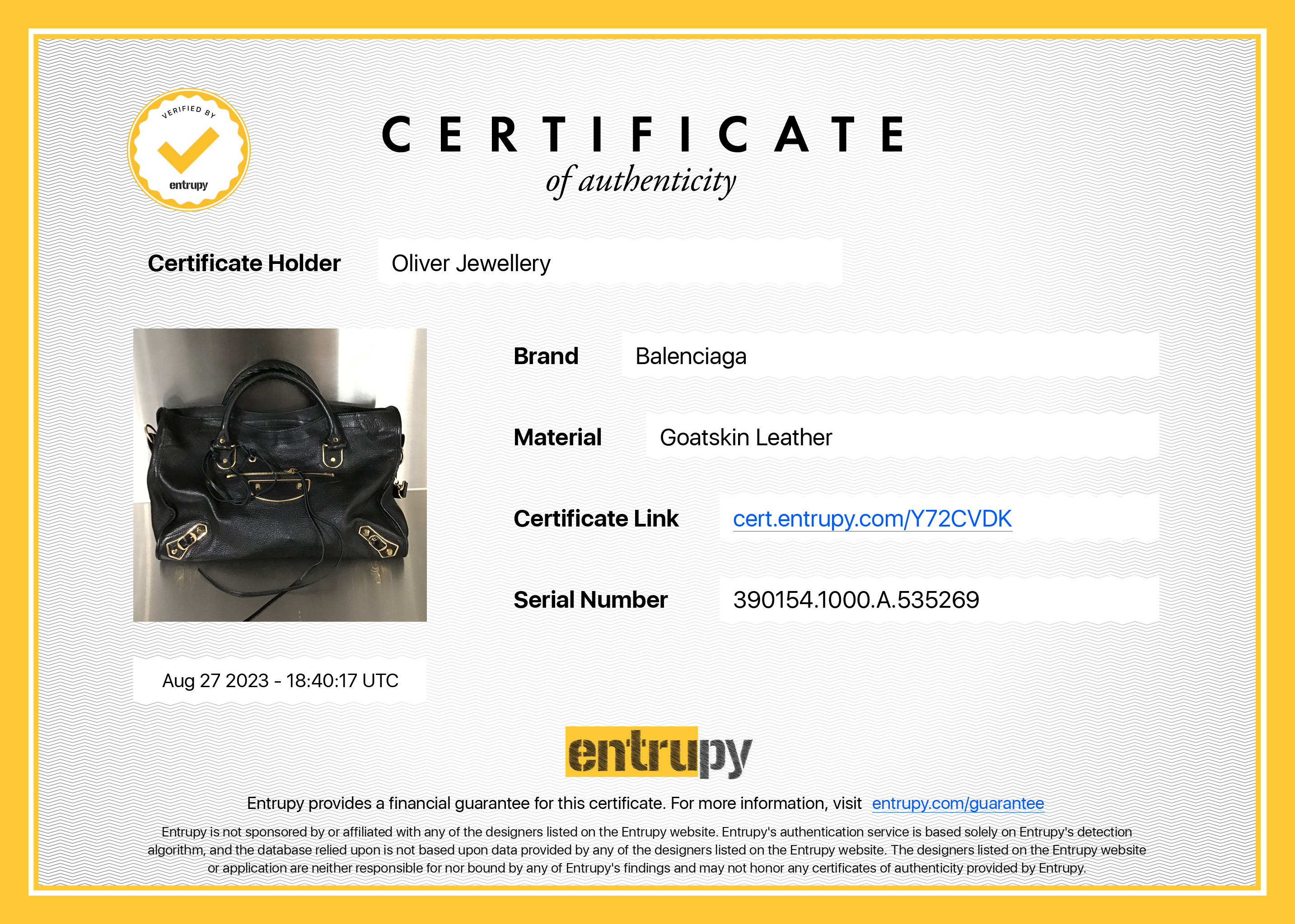 Balenciaga Black Chevre Leather Metallic Edge City Bag