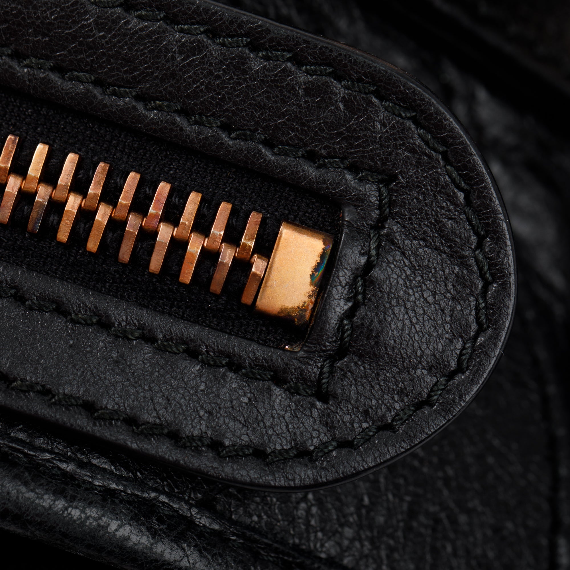 Balenciaga Black Distressed Arena Leather Giant 21 City Bag