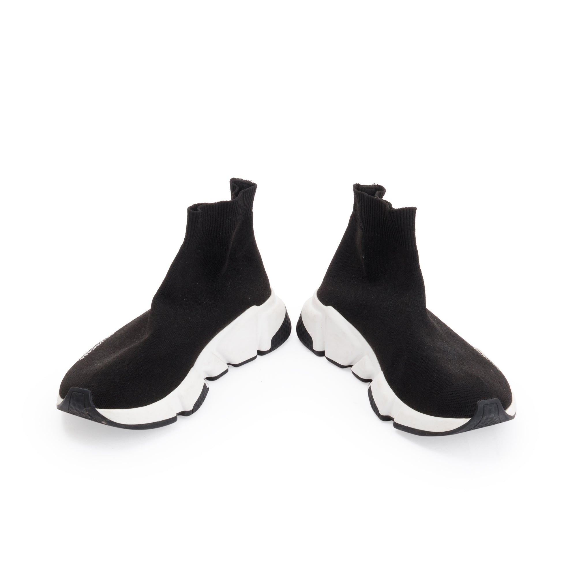 Balenciaga Black Knit Speed LT Trainer Sock Sneaker, Size 37 w/ Box