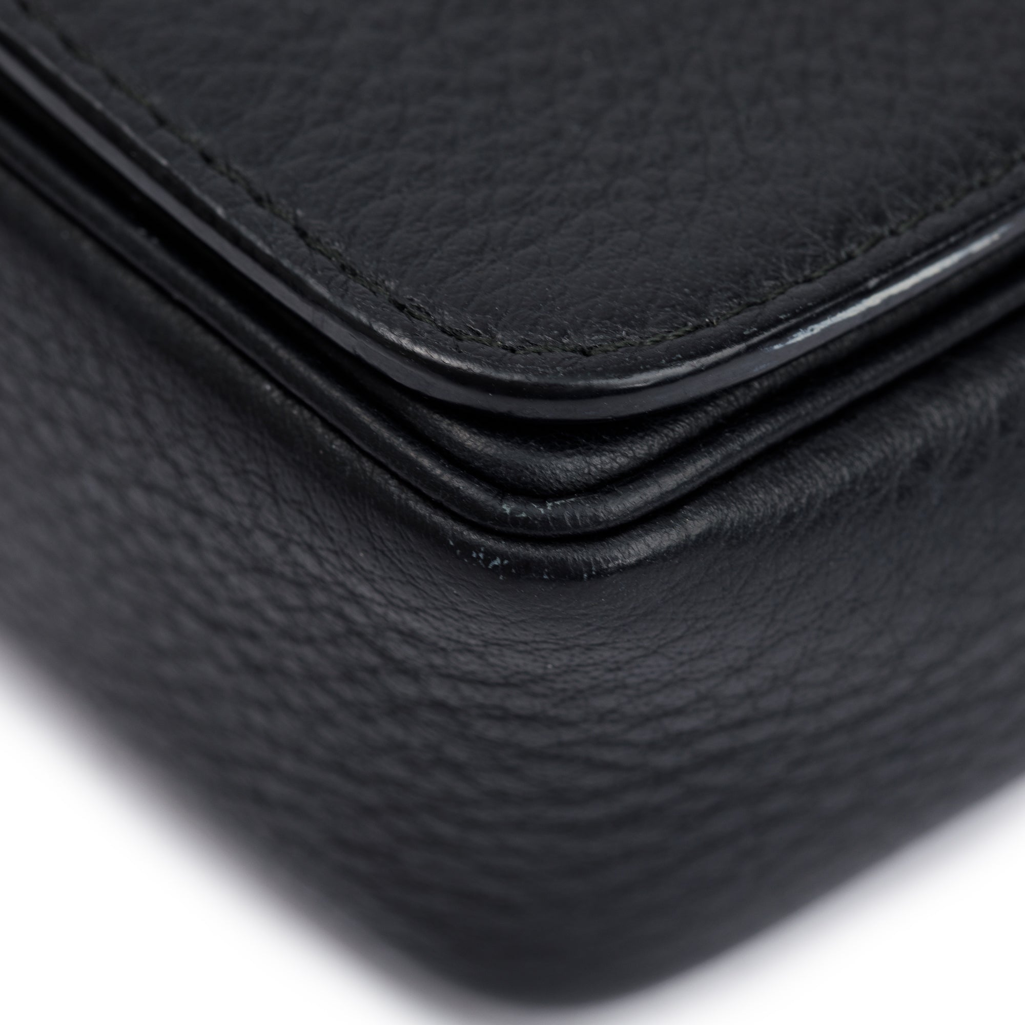 Balenciaga Black Leather Everyday Wallet On Chain