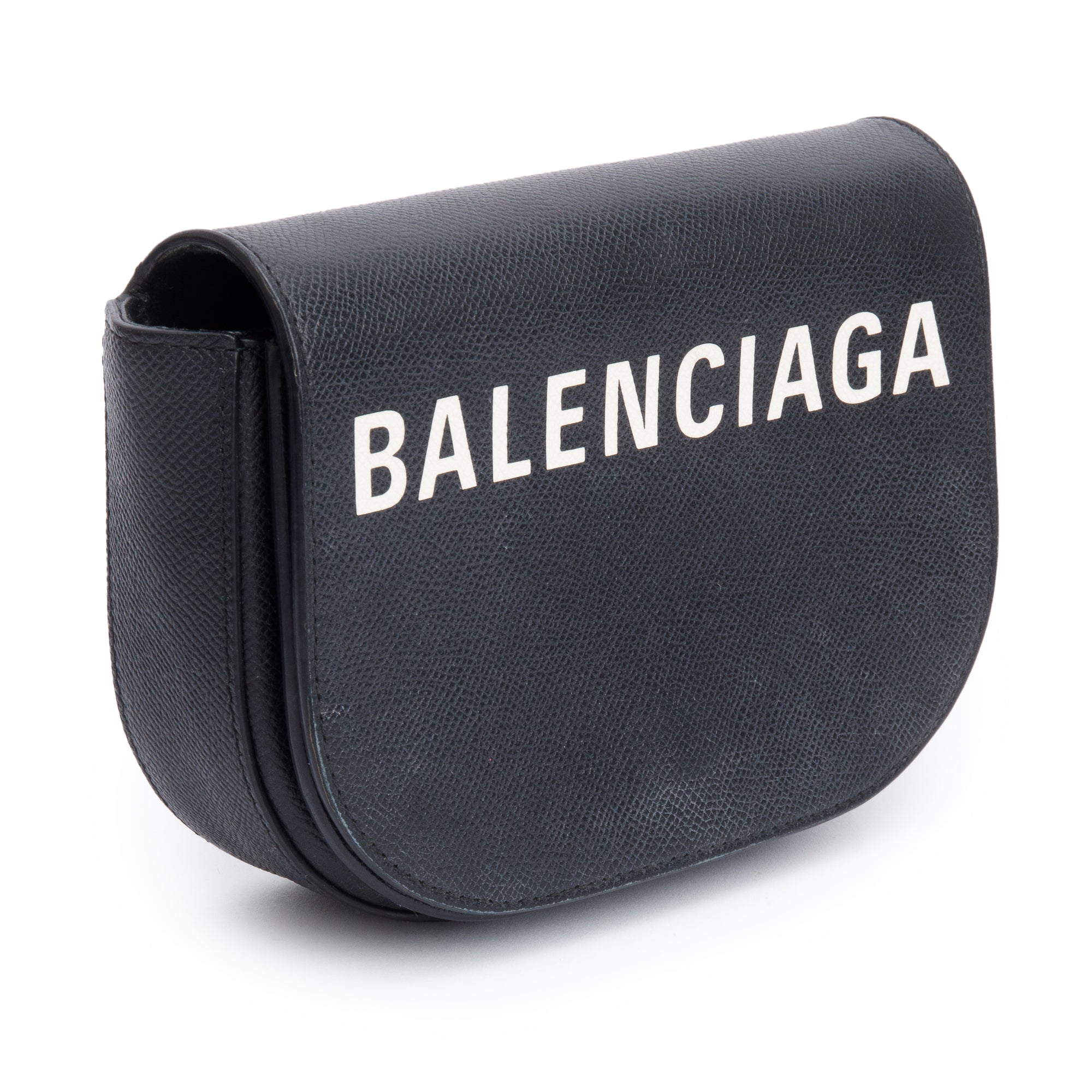 Balenciaga Black Leather Extra Small Ville Day Crossbody Bag