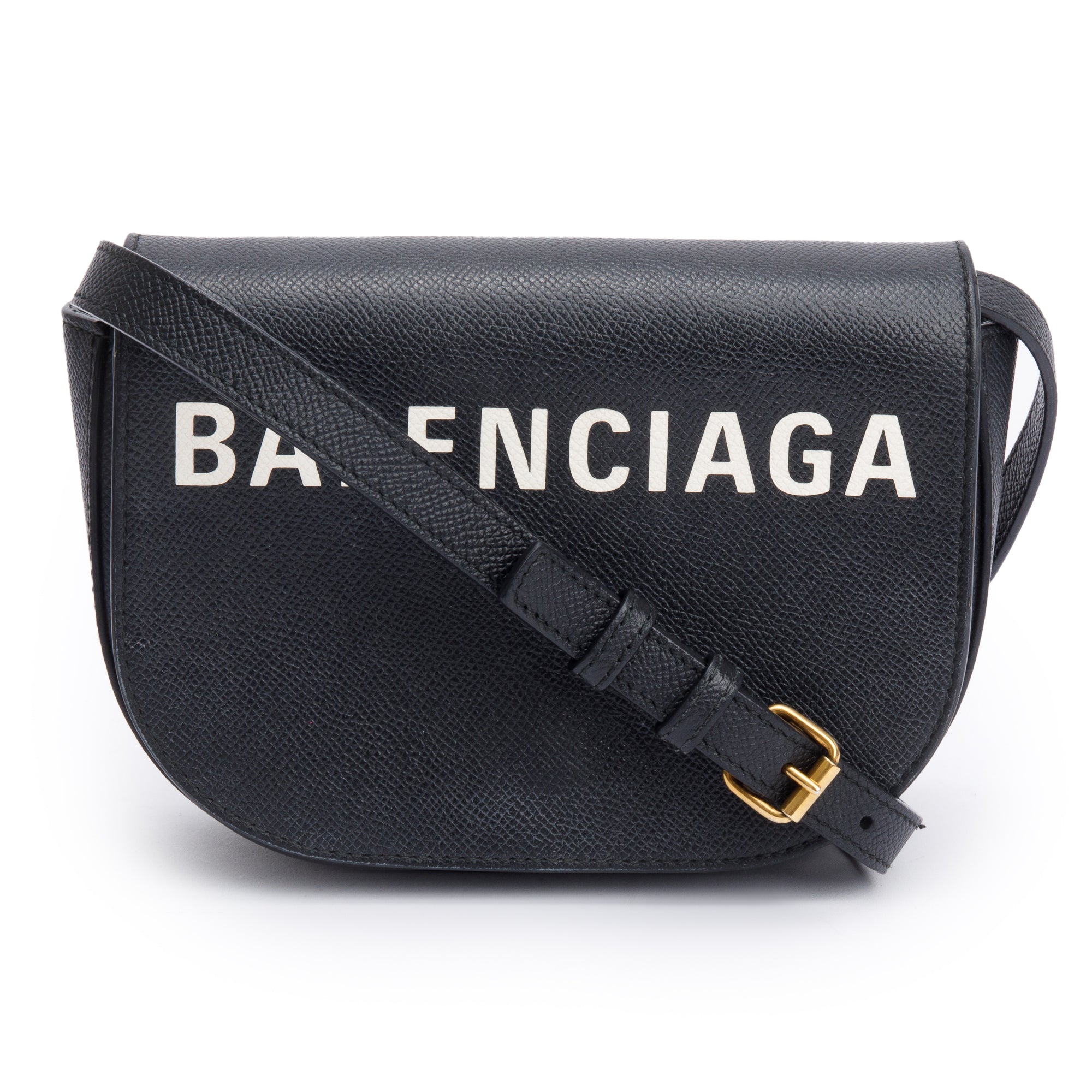 Balenciaga Black Leather Extra Small Ville Day Crossbody Bag