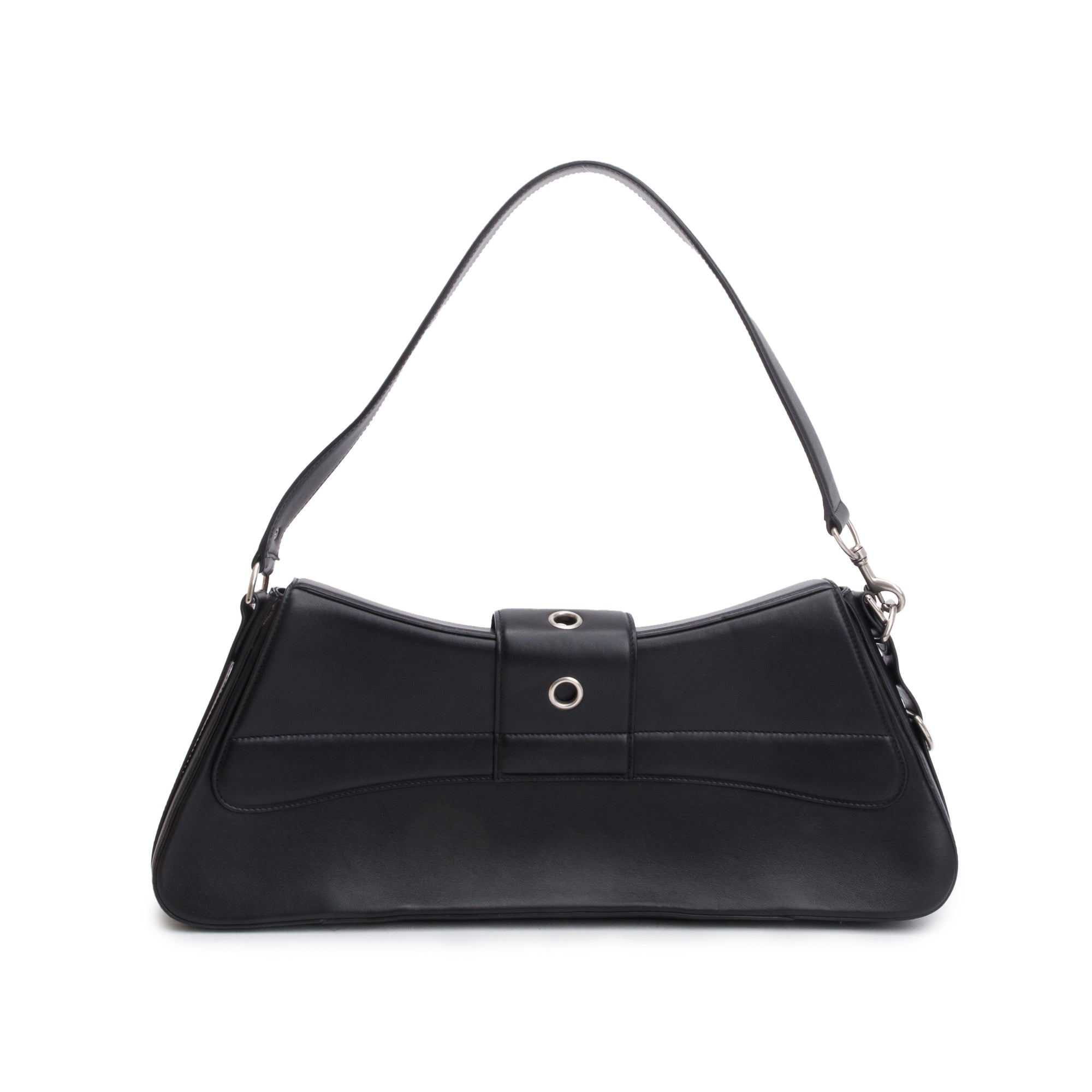 Balenciaga Black Leather Large Lindsay Shoulder Bag