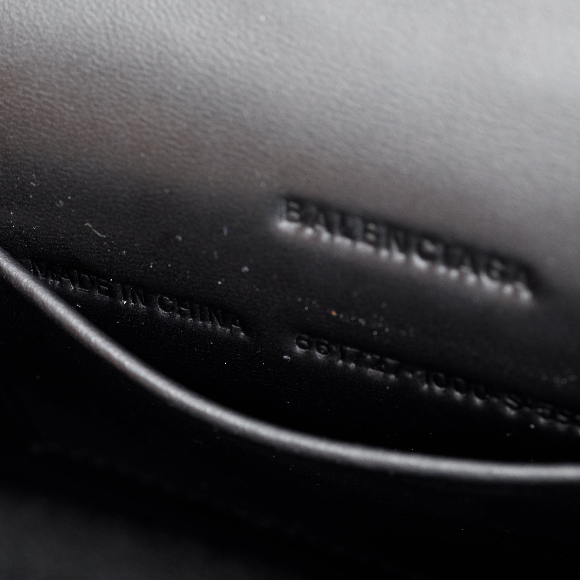 Balenciaga Black Leather Mesh Accent Sneakerhead Phone Holder Crossbody Bag