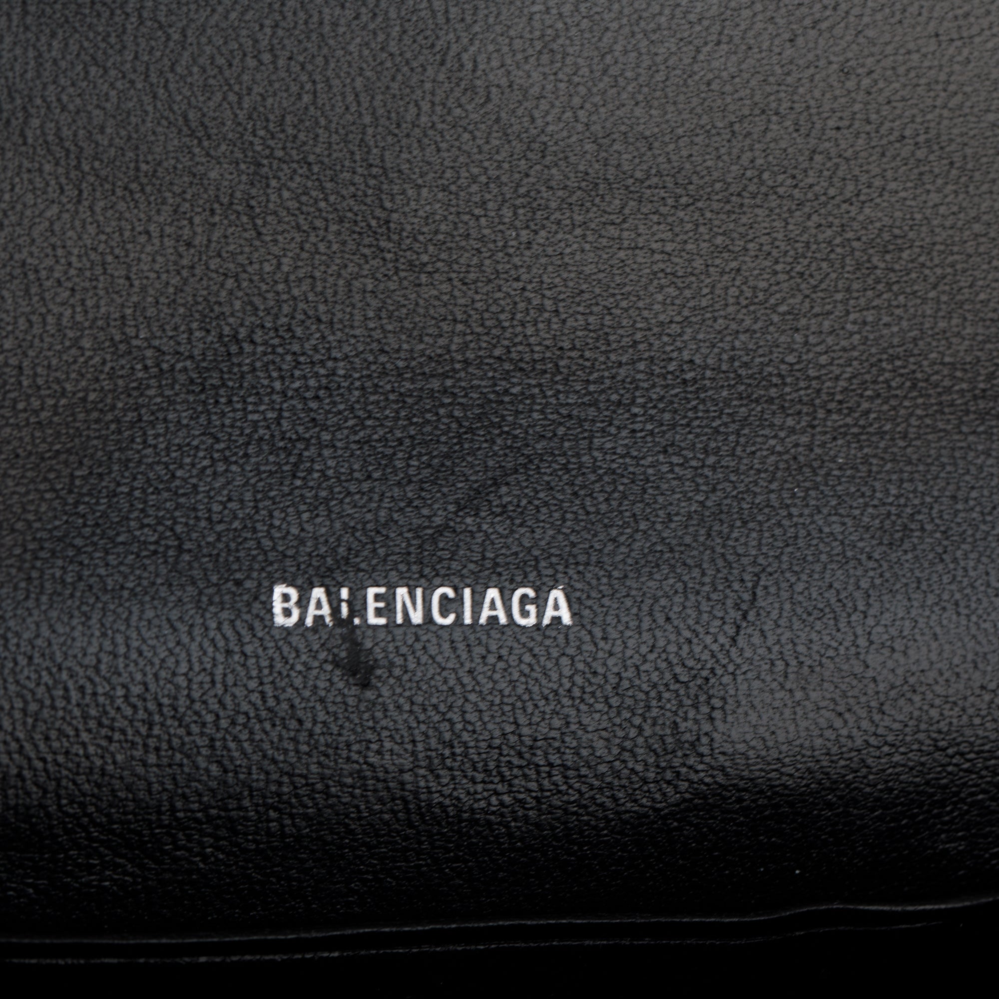 Balenciaga Black Leather Phone Holder Wallet on Chain
