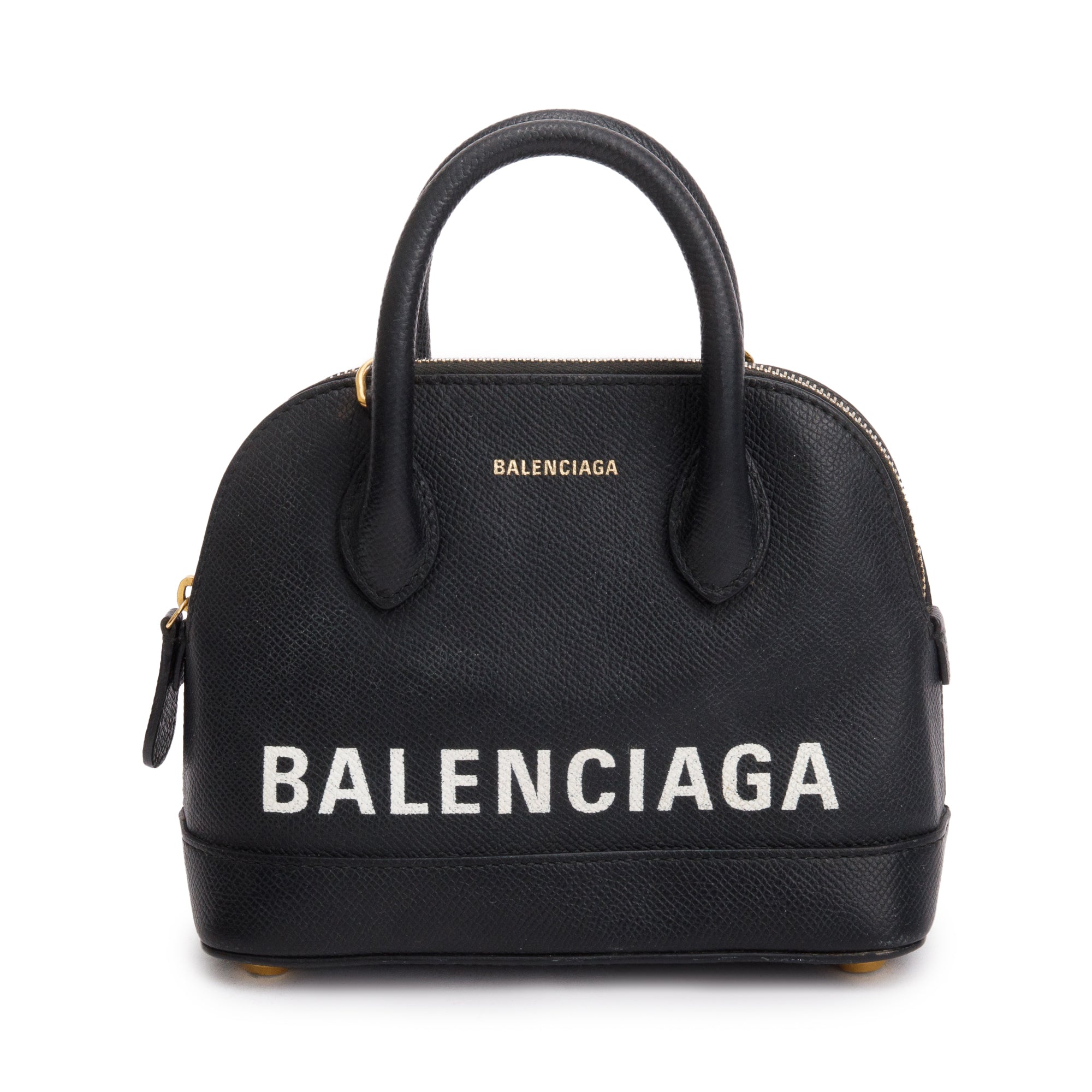 Balenciaga Black Leather XXS Ville Top Handle Bag
