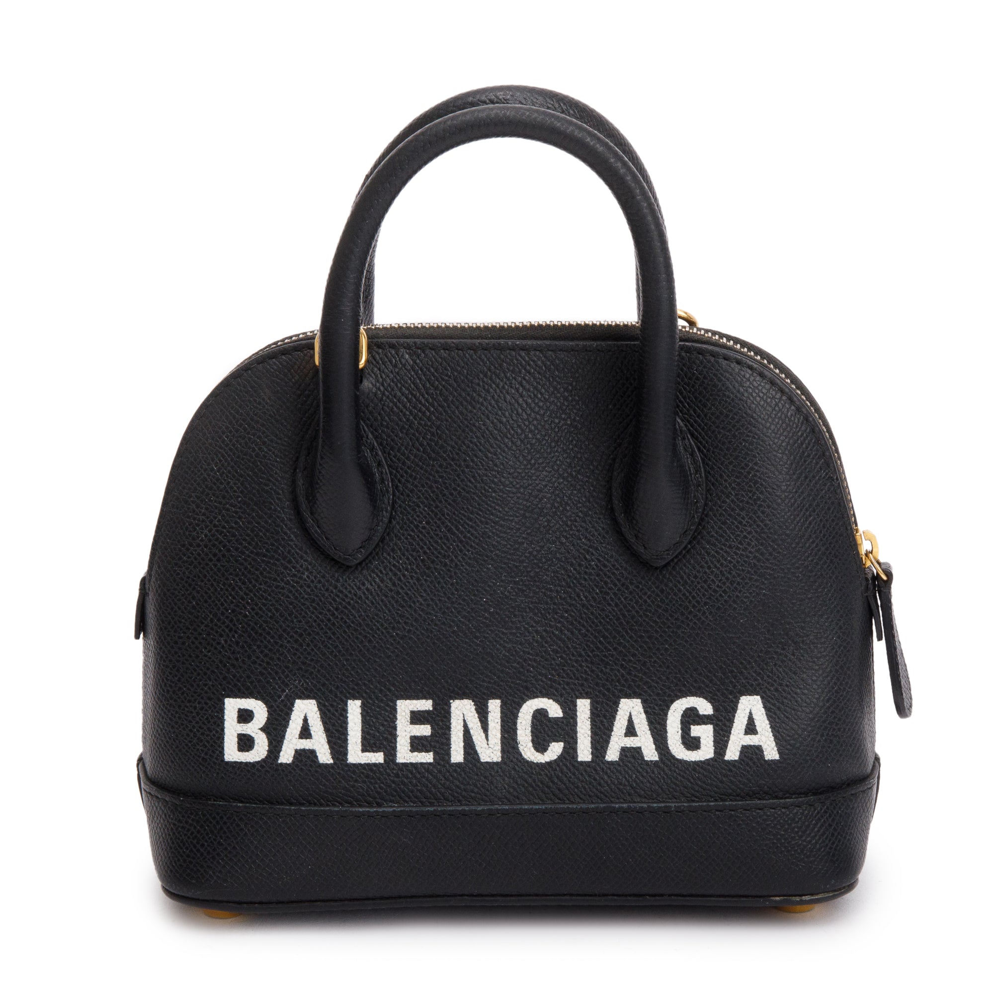 Balenciaga Black Leather XXS Ville Top Handle Bag