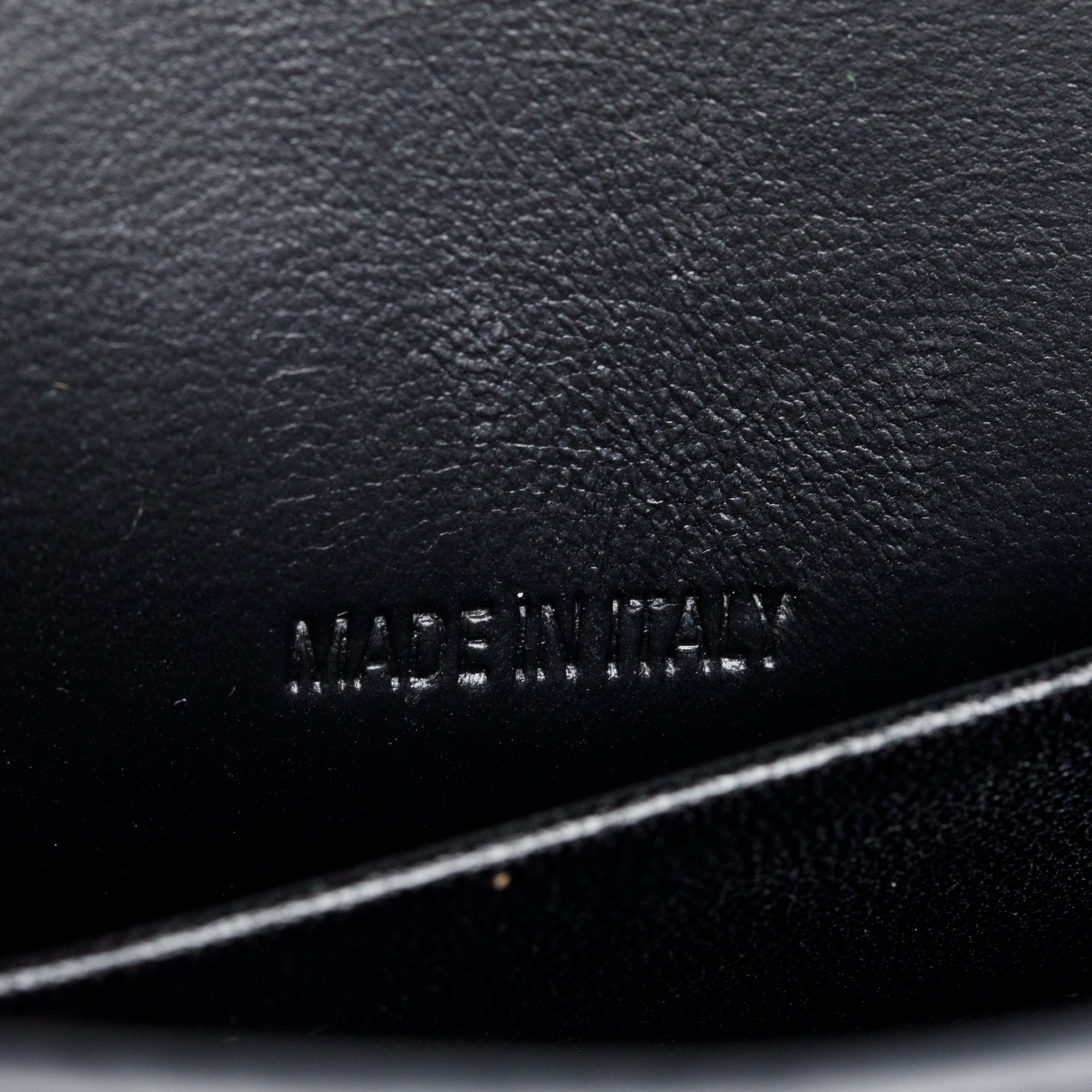 Balenciaga Black Monochrome Croc-Embossed Leather Hourglass Chain Wallet