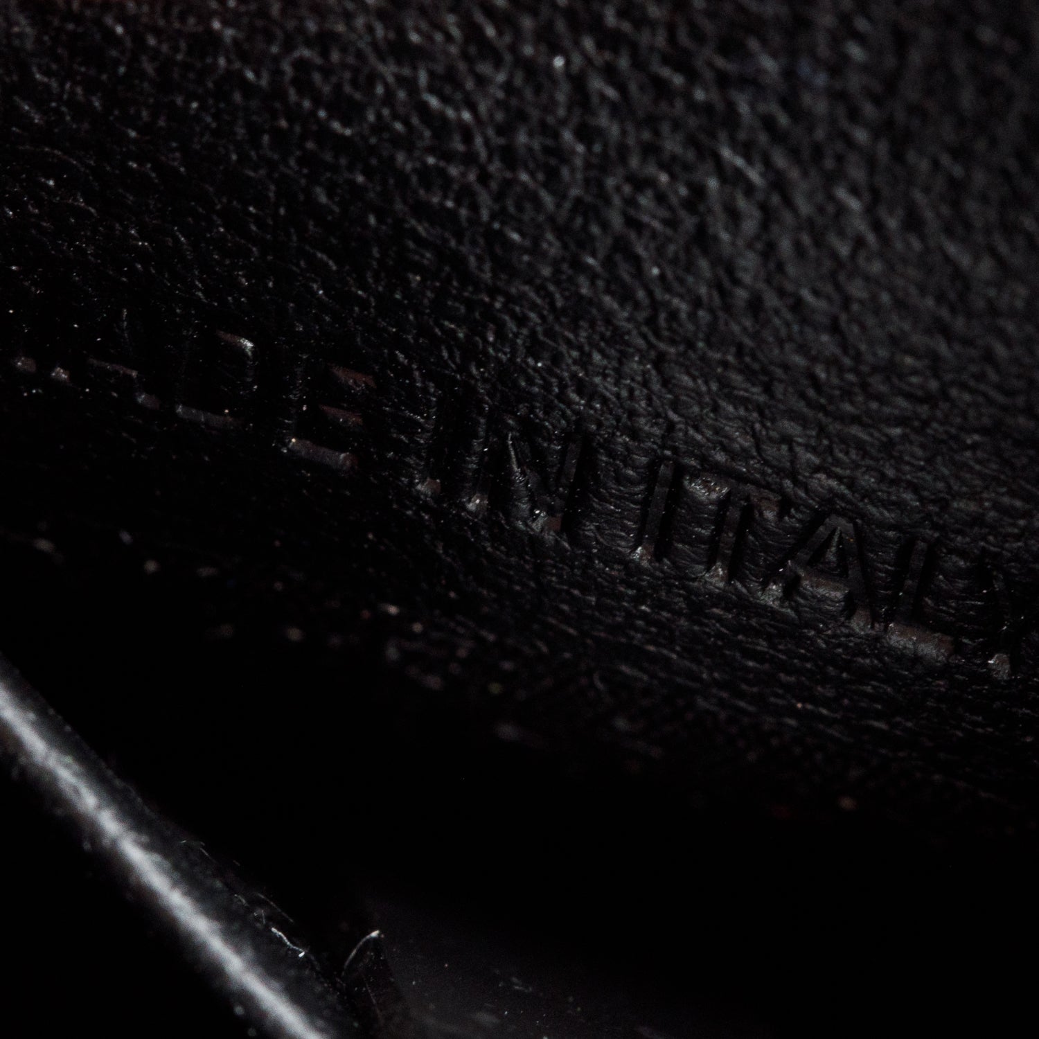 Balenciaga Black Monochrome Croc-Embossed Leather Hourglass Chain Wallet