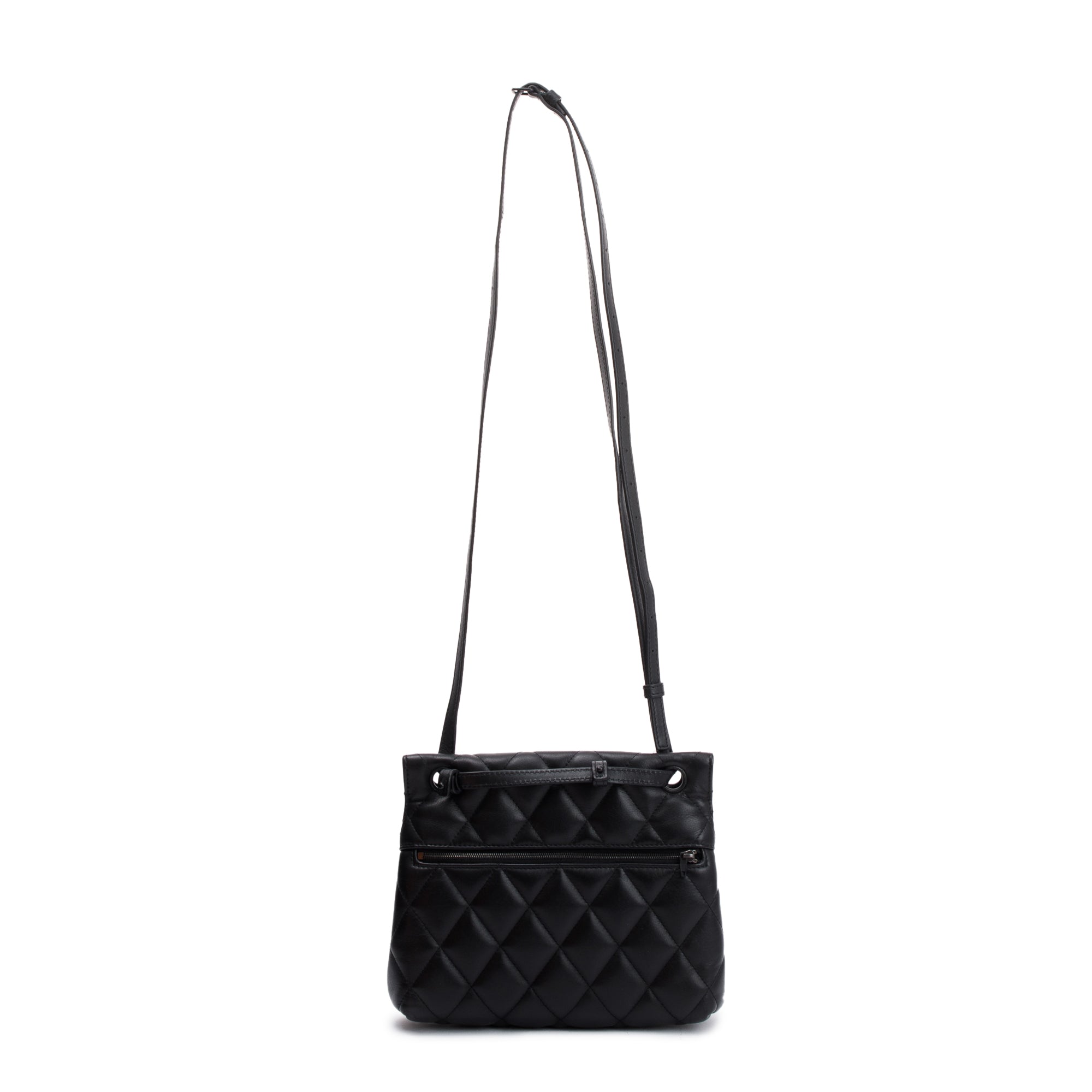 Balenciaga Black Quilted Nappa Leather Medium Touch B Shoulder Bag