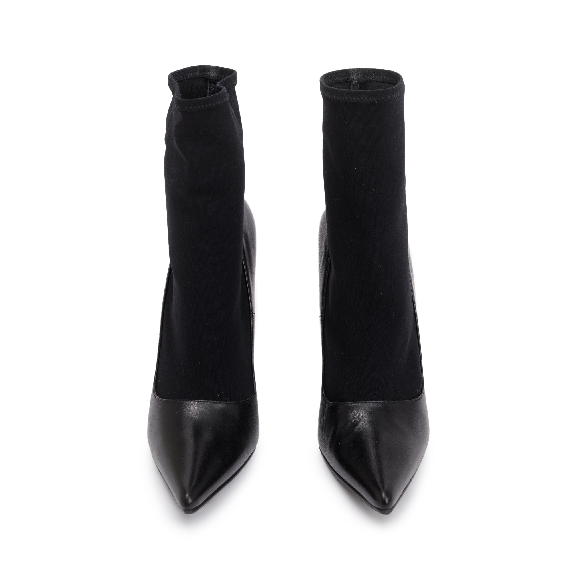 Balenciaga Black Spandex & Leather Knife 110 Bootie , Size 36 w/ Box