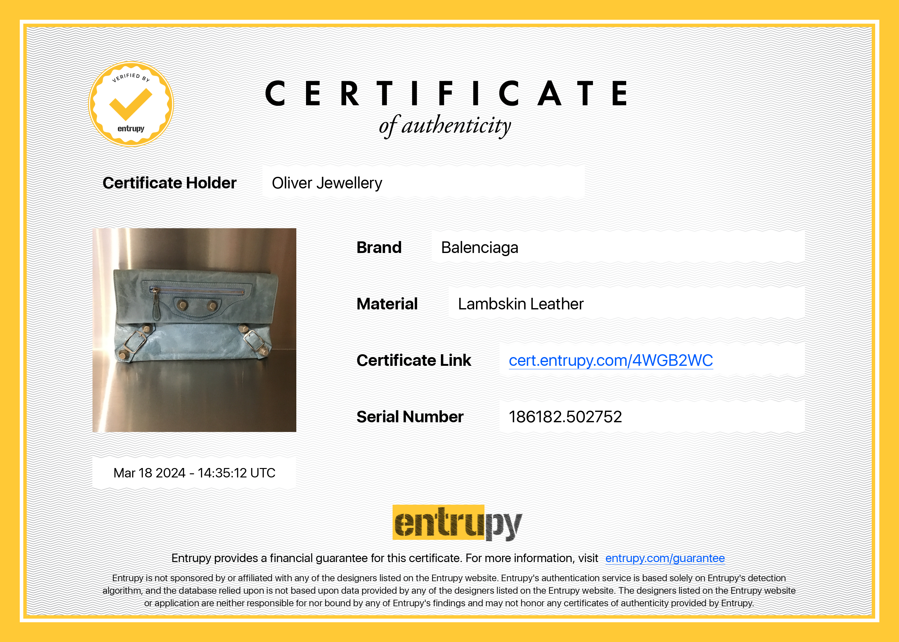 Balenciaga Blue Agneau Leather Giant 12 Envelope Clutch