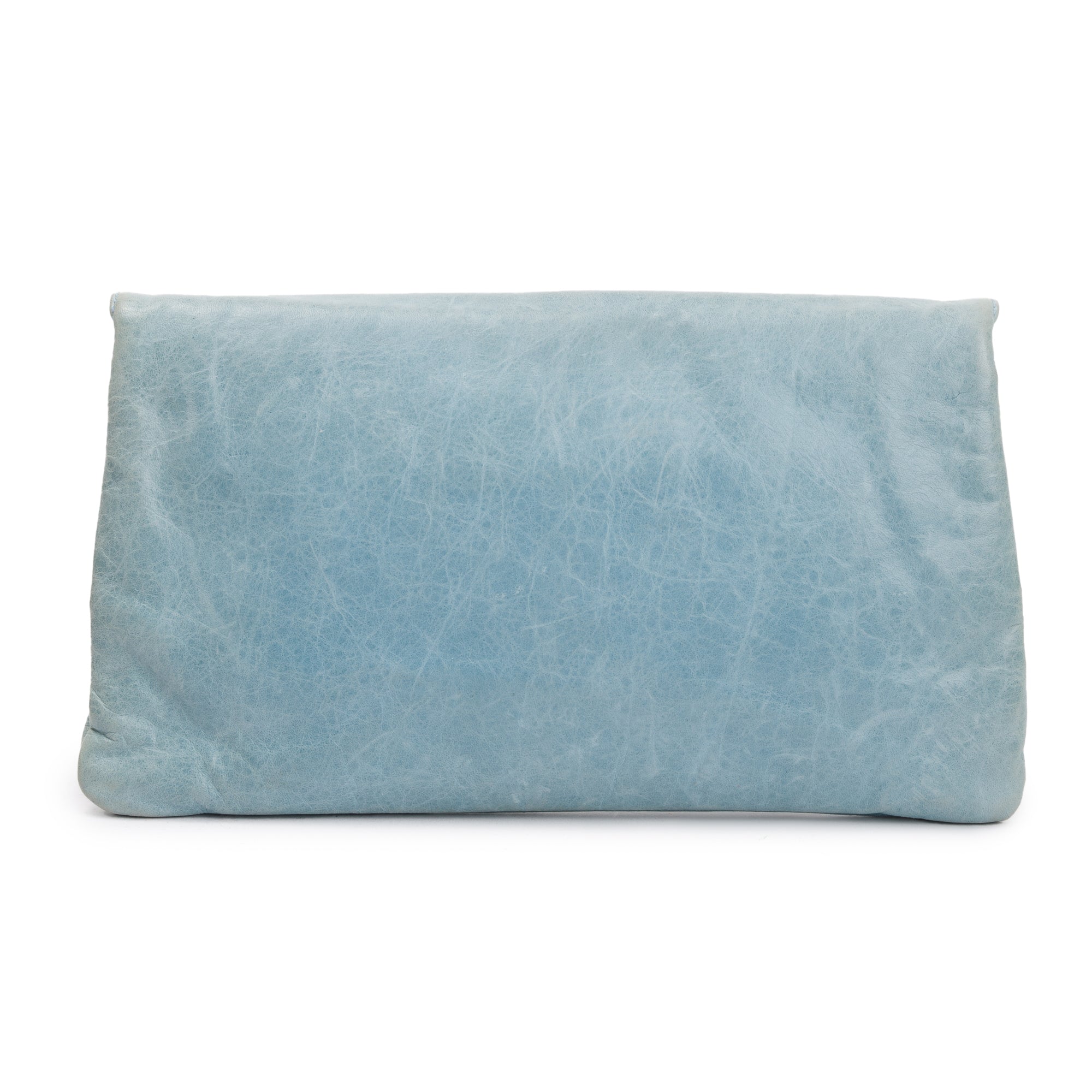 Balenciaga Blue Agneau Leather Giant 12 Envelope Clutch