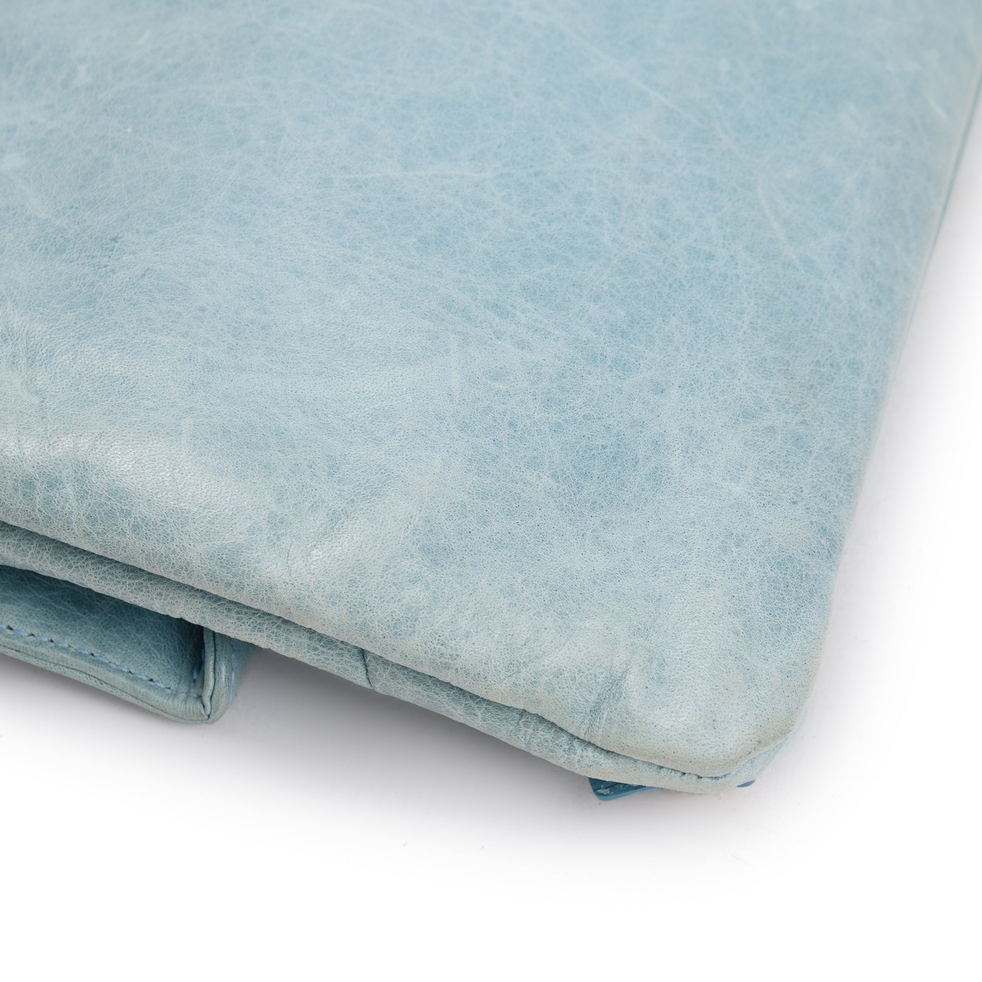 Balenciaga Blue Agneau Leather Giant 12 Envelope Clutch