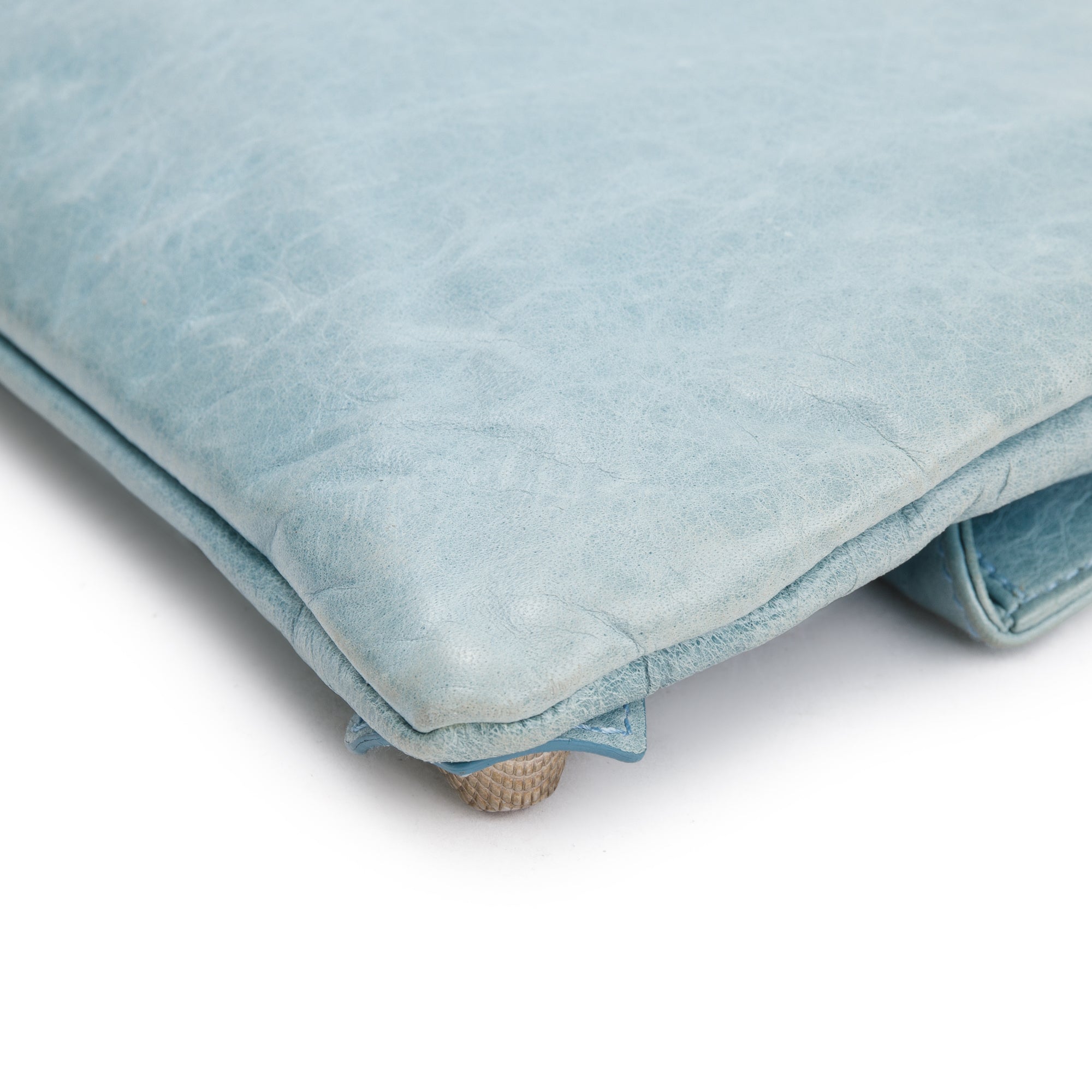 Balenciaga Blue Agneau Leather Giant 12 Envelope Clutch