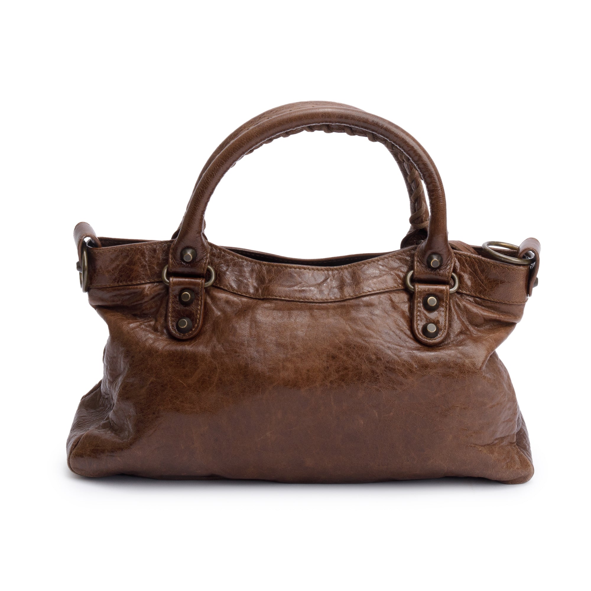 Balenciaga Brown Agneau Leather Le City Small Bag
