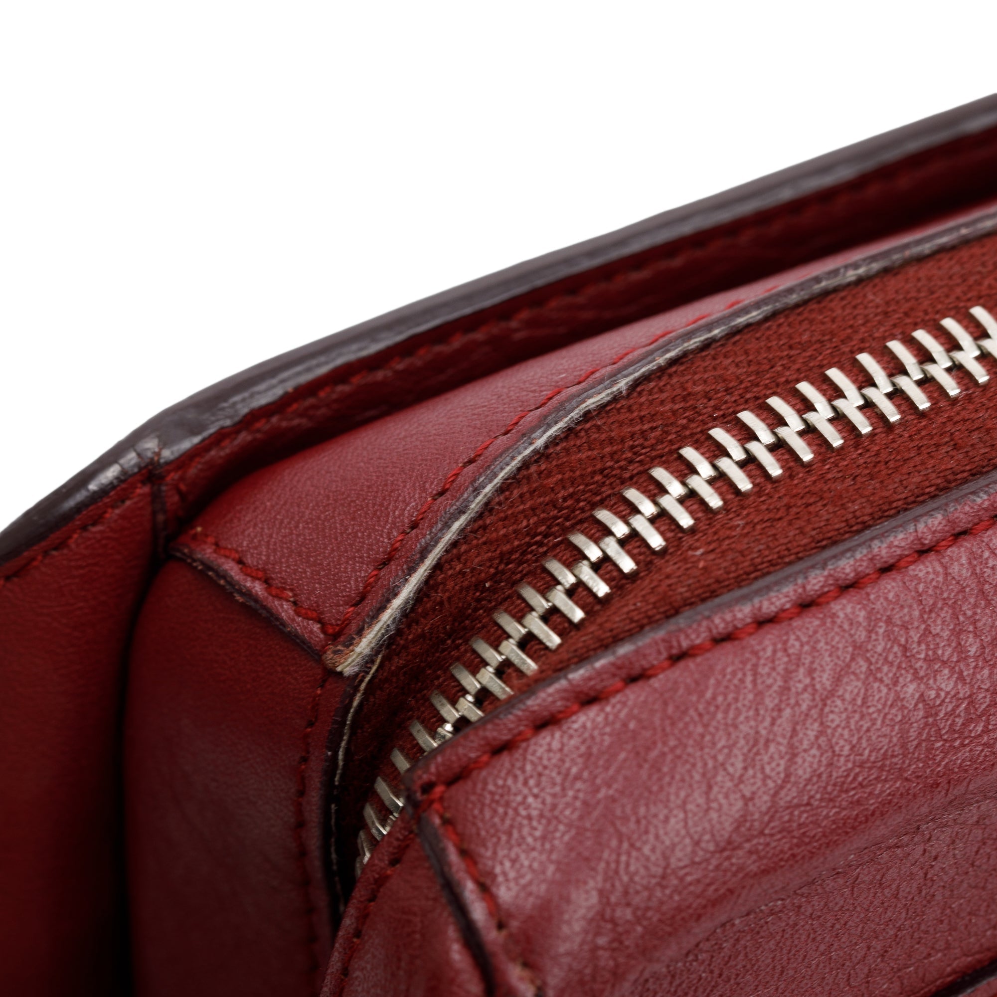 Balenciaga Burgundy Leather Papier Zip Around Belt Bag