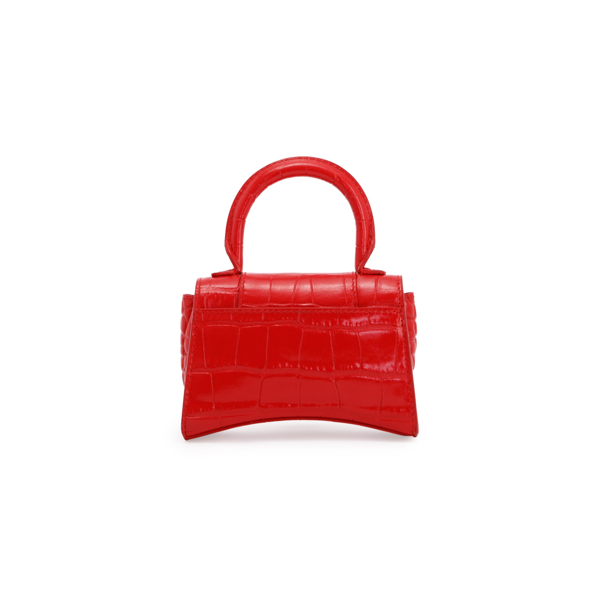 Balenciaga Croc-Embossed Mini Hourglass Bag w/ Box