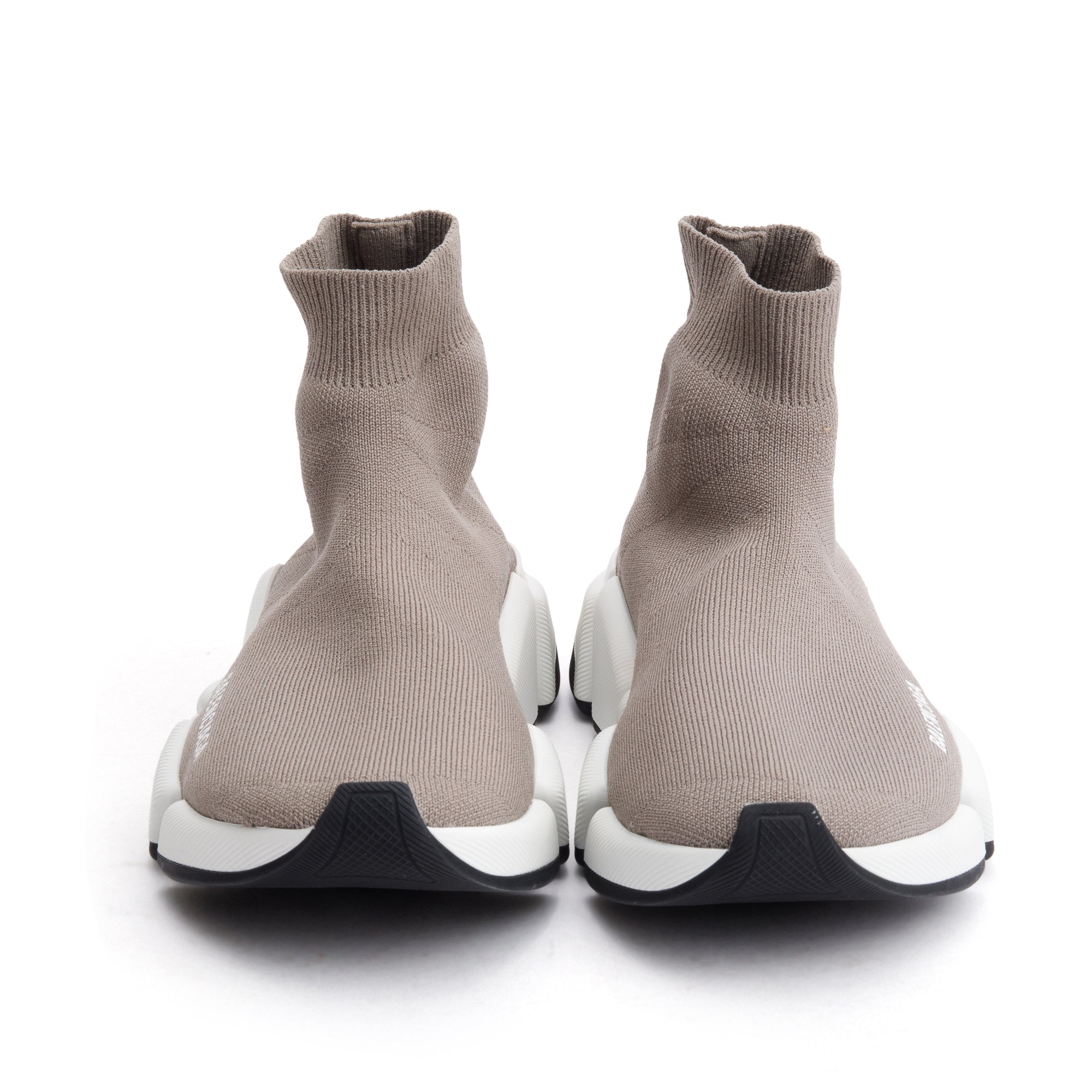 Balenciaga Dark Beige Knit Speed LT Trainer Sock Sneaker, Size 35 w/ Box