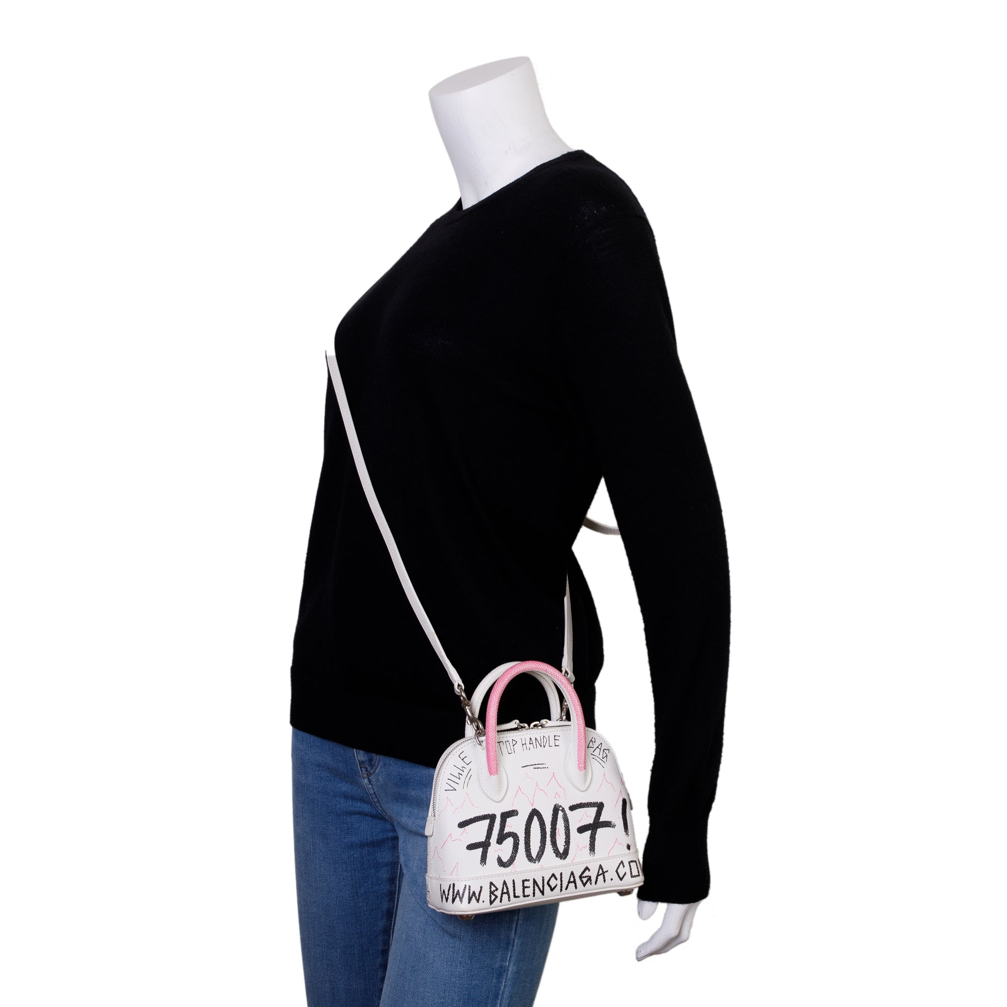 Balenciaga Graffiti Ville XXS Top Handle Bag w/ Strap & Box