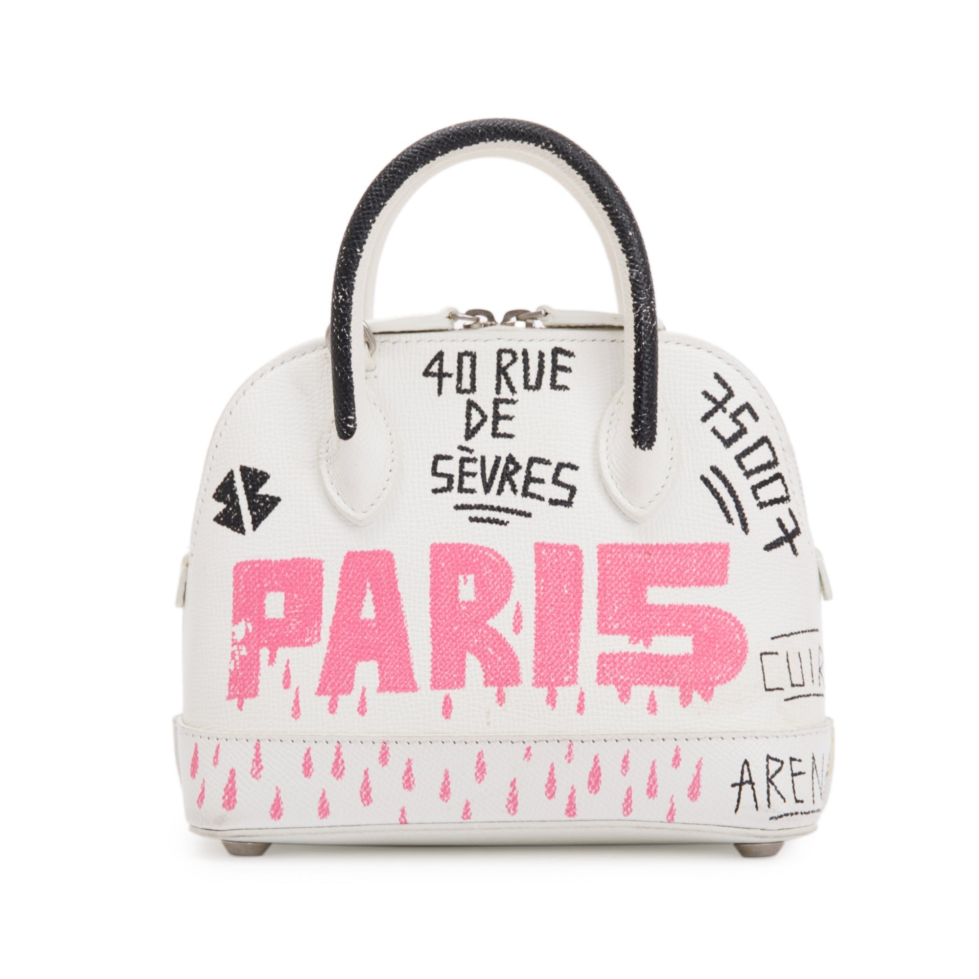 Balenciaga Graffiti Ville XXS Top Handle Bag w/ Strap & Box