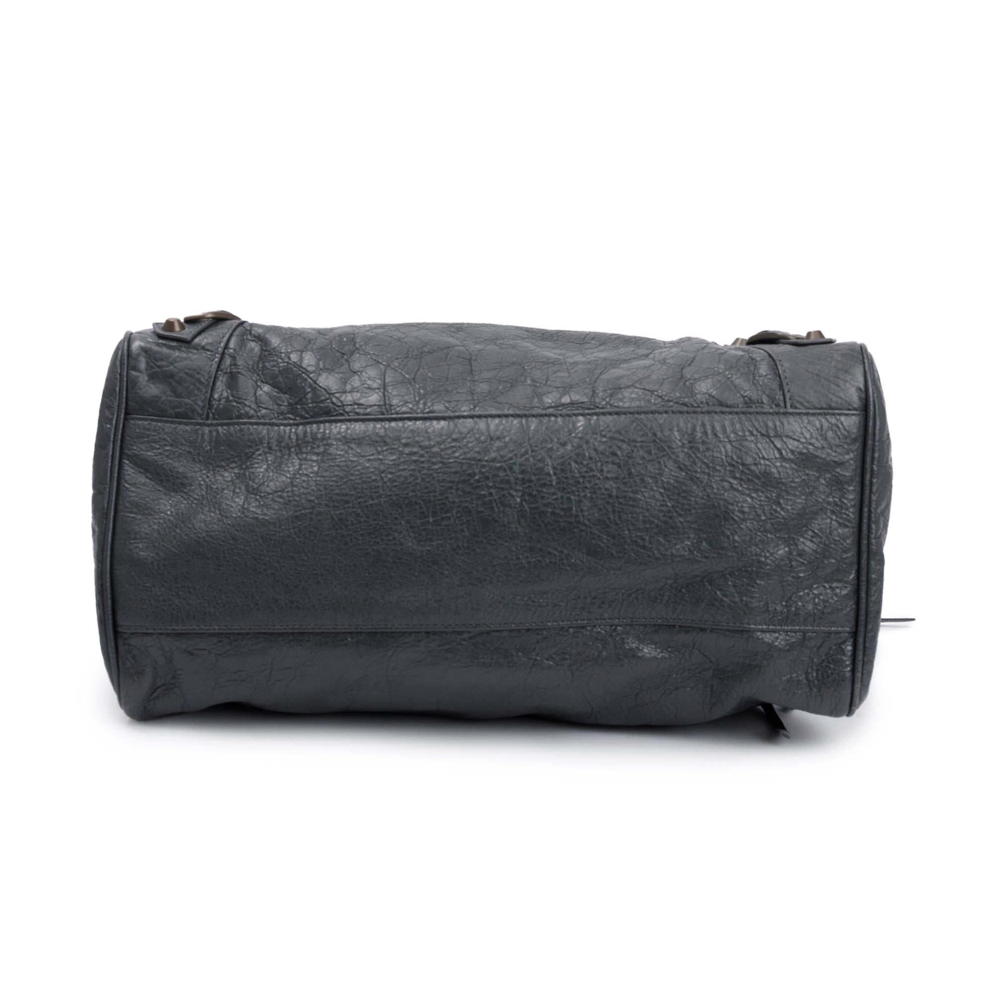 Balenciaga Grey Agneu Leather Motocross Classic City Velo Bag