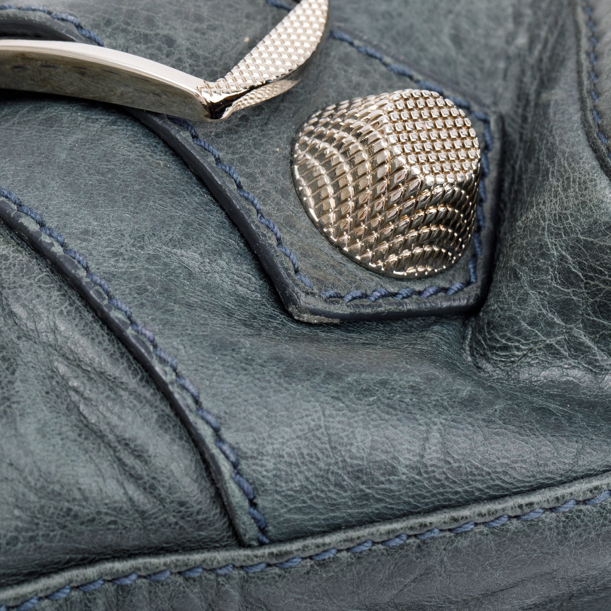 Balenciaga Grey Distressed Arena Leather Giant 21 City Bag