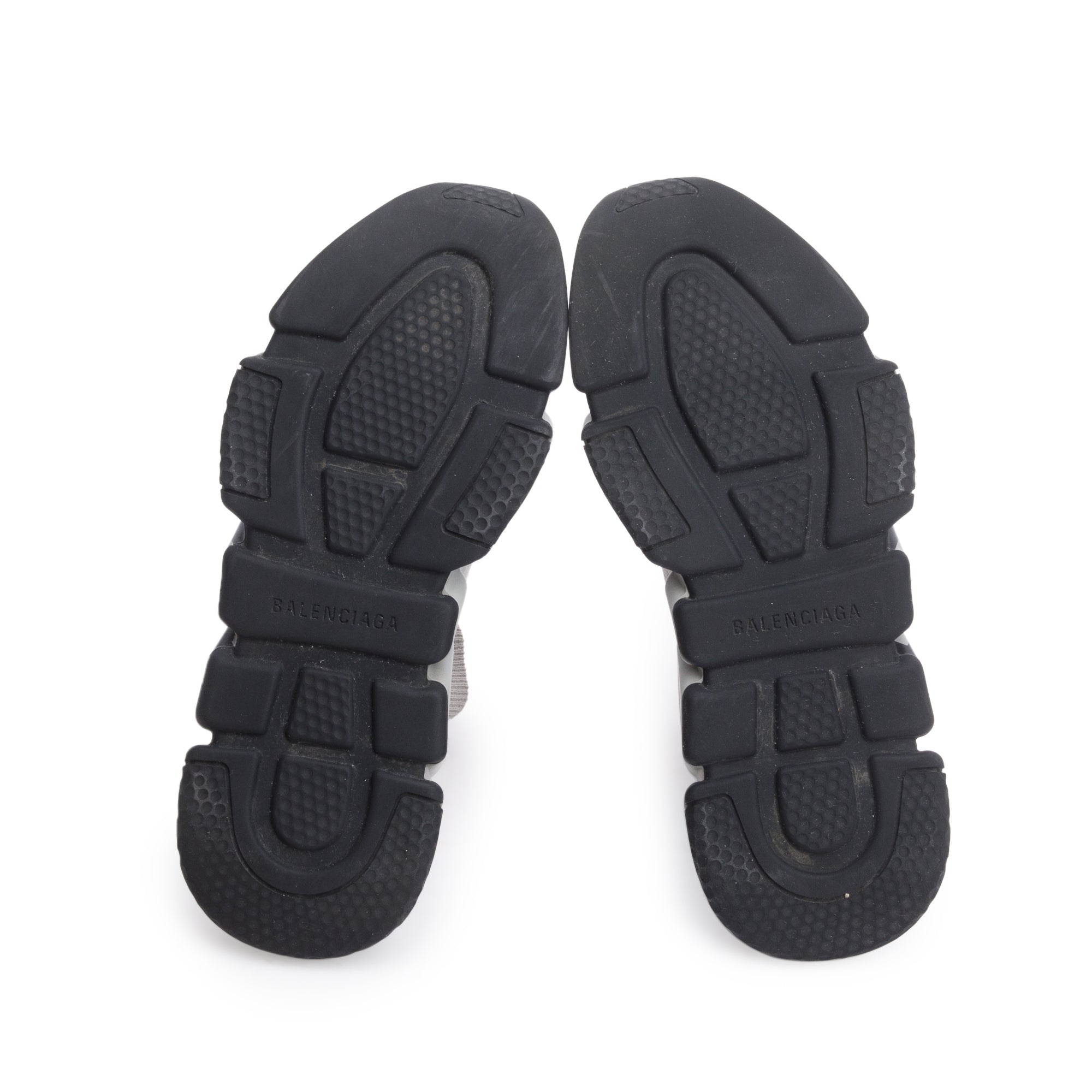 Balenciaga Grey Knit Graffiti Sole Speed Trainer Sock Sneaker, Size 39 w/ Box