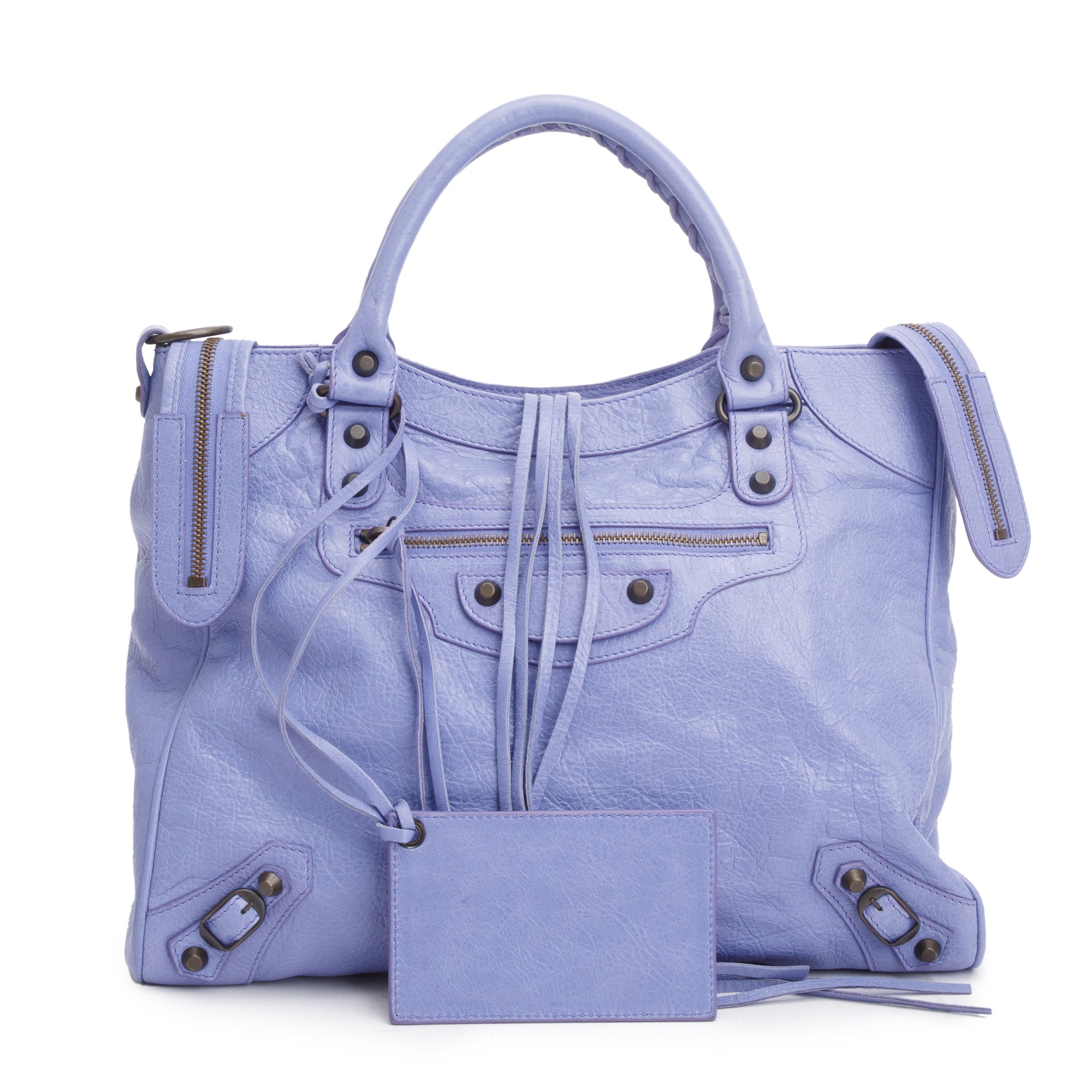 Balenciaga Lavender Agneau Leather City Velo Bag