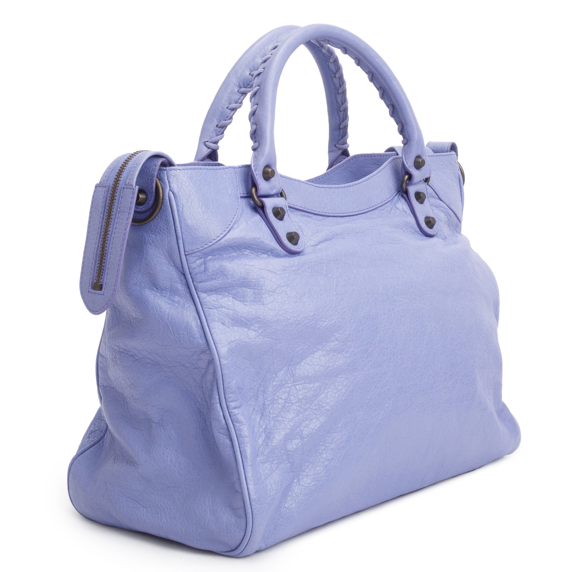 Balenciaga Lavender Agneau Leather City Velo Bag