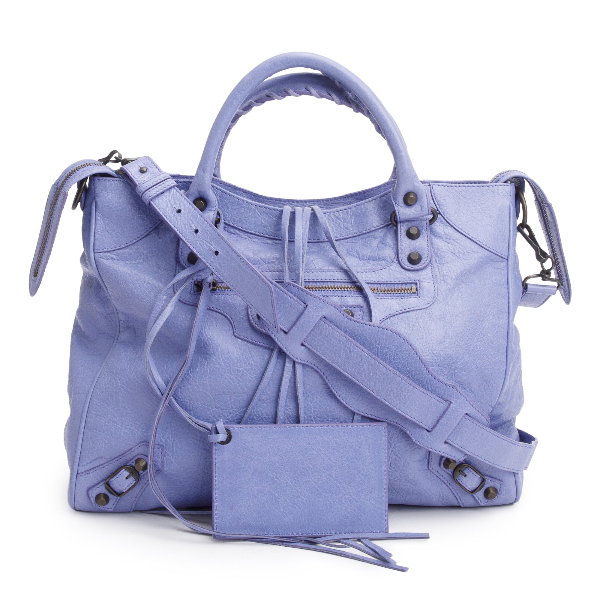 Balenciaga Lavender Agneau Leather City Velo Bag