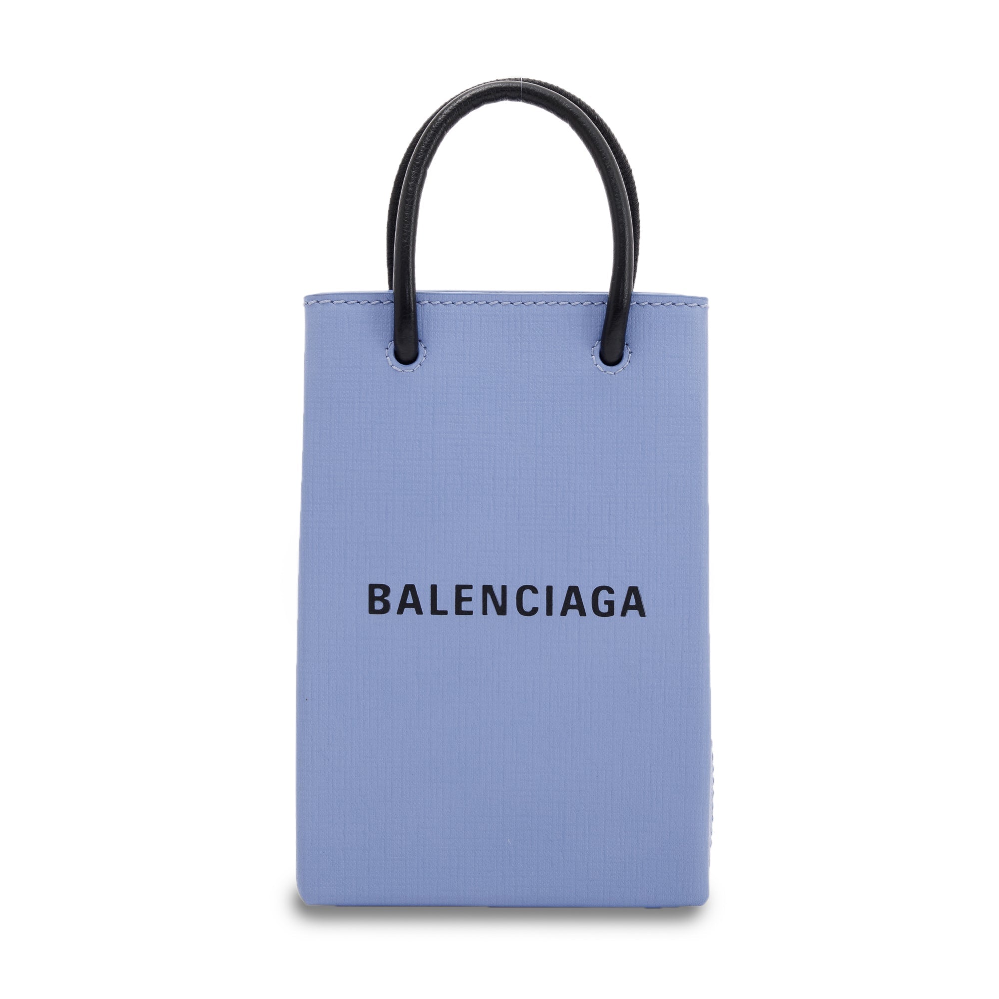 Balenciaga Mini Shopping Phone Holder Bag w/ Strap