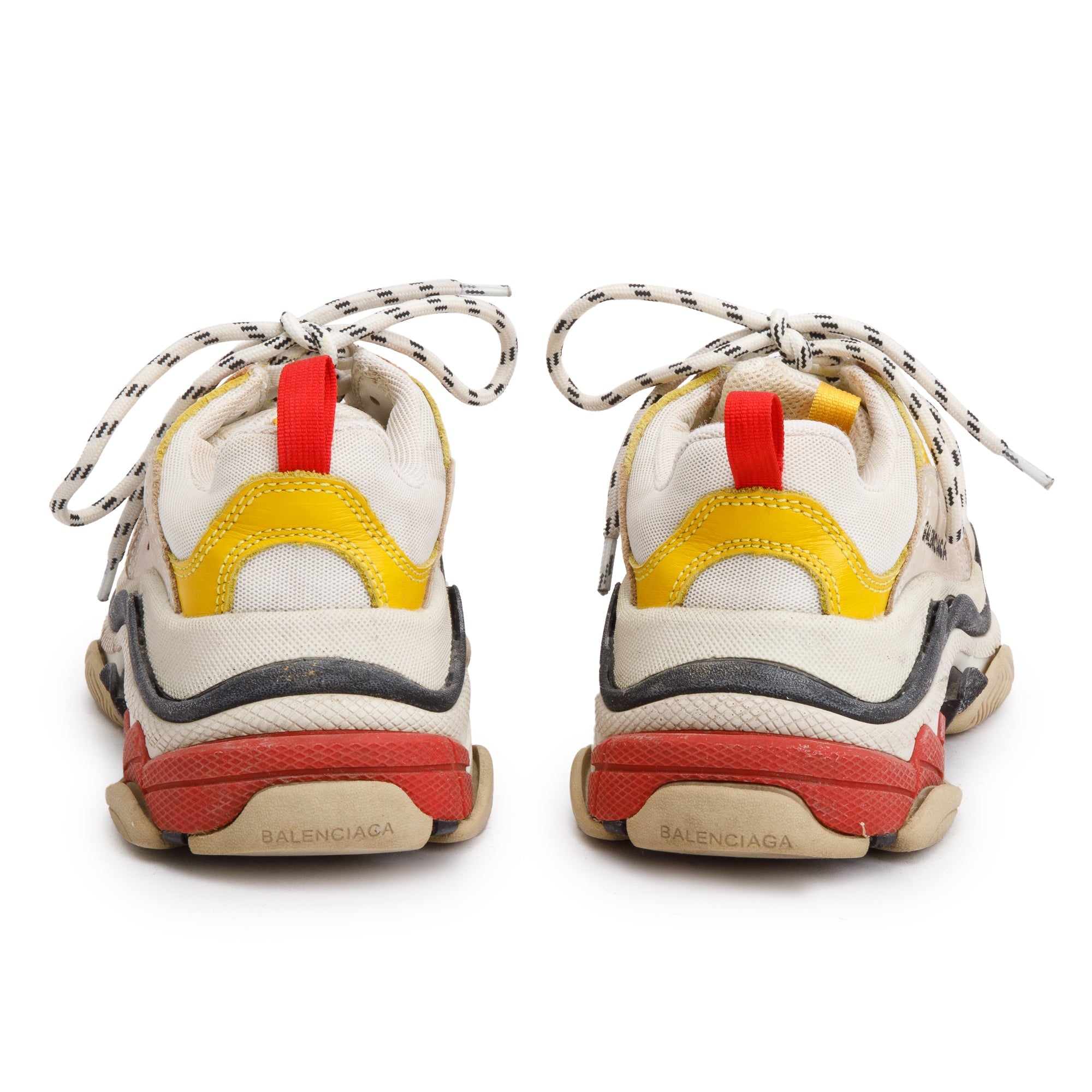 Balenciaga Multicolor Fabric Mesh Triple S Trainer Sneakers, Size 36