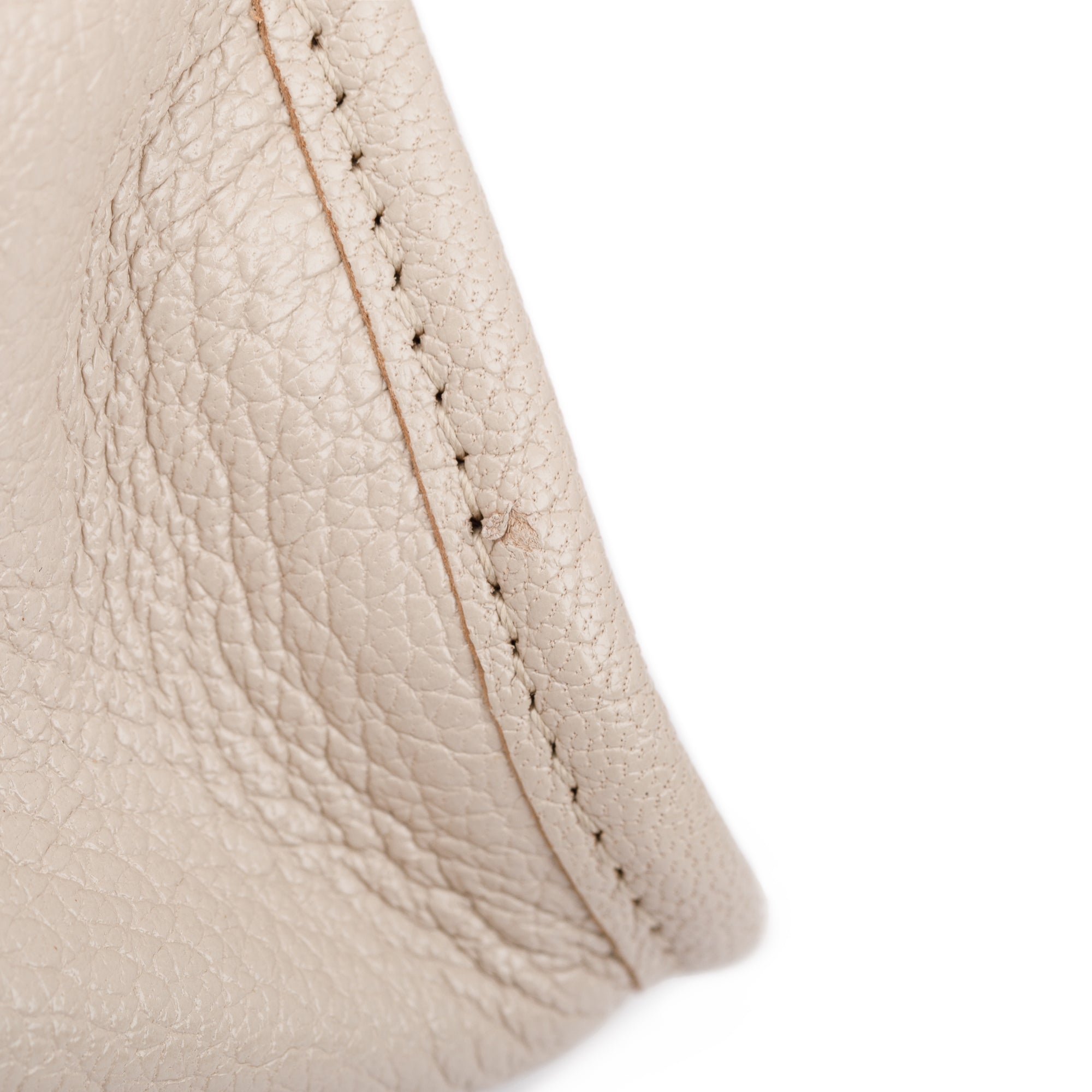 Balenciaga Neutral Chevre Leather Metallic Edge City Bag