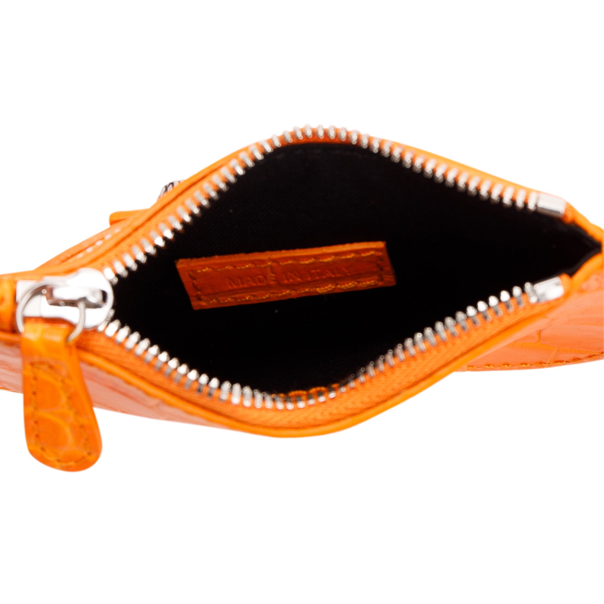 Balenciaga Orange Calfskin Crocodile Embossed Le Cagole XS Shoulder Bag