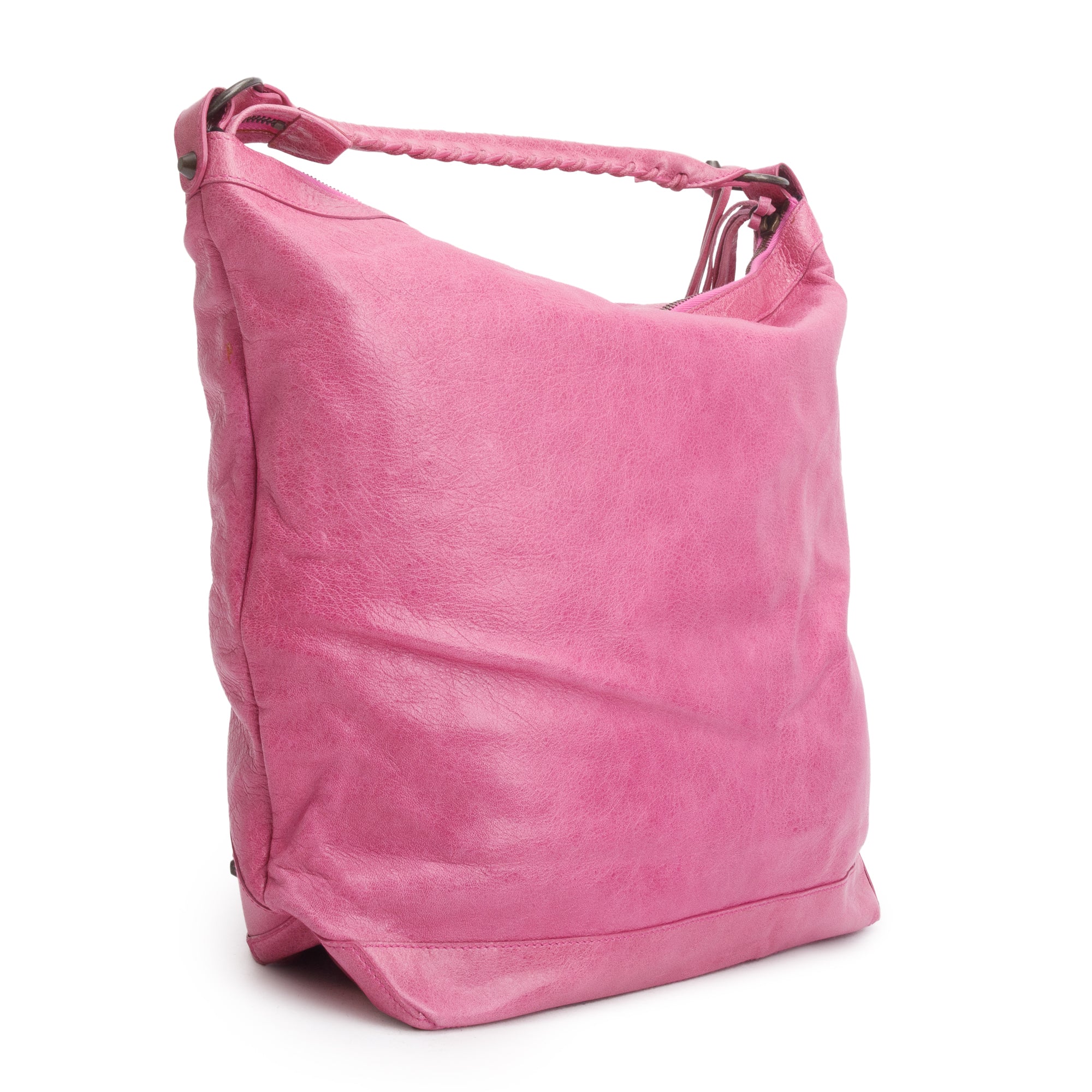 Balenciaga Pink Agneau Leather Classic Day Hobo Bag
