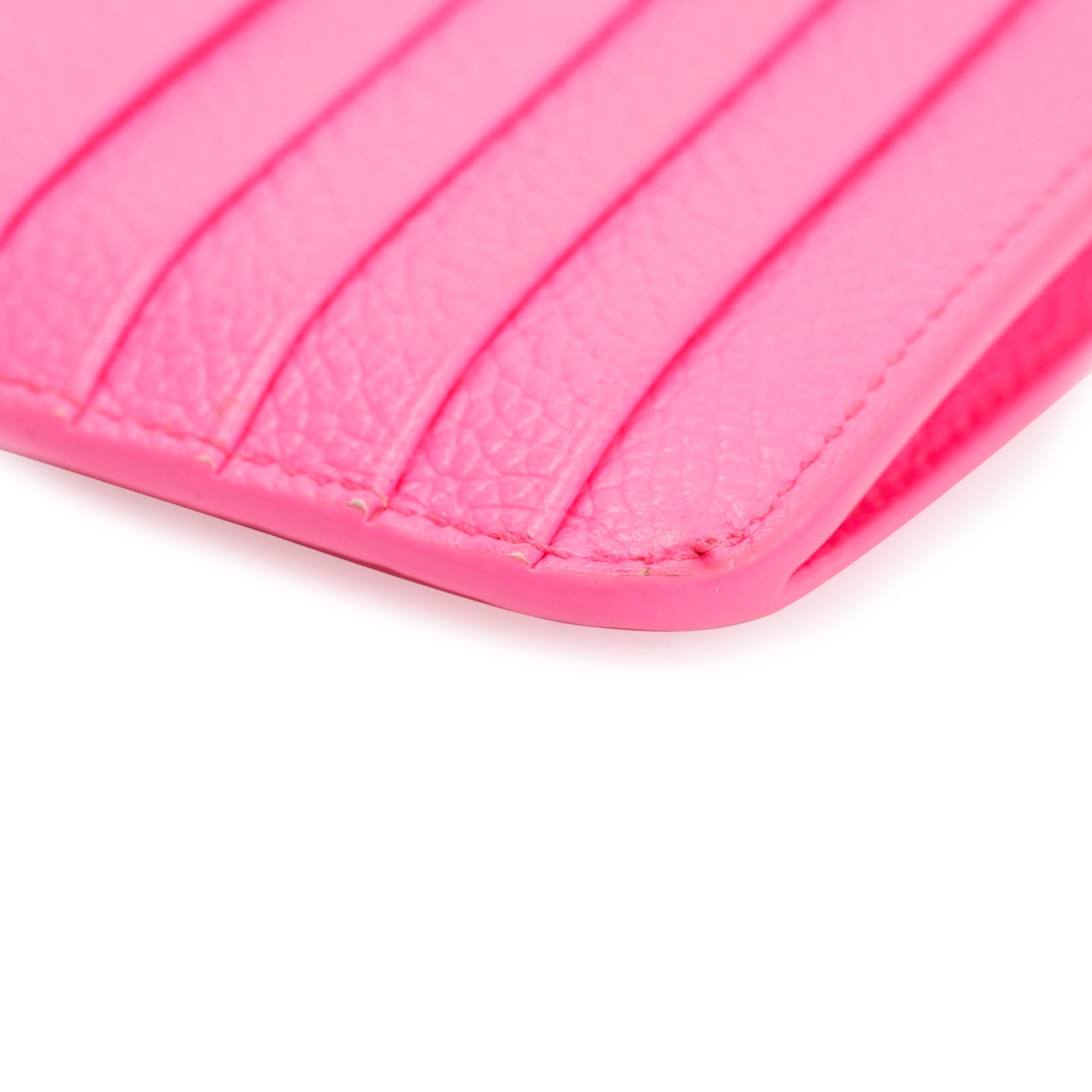 Balenciaga Pink Calfskin Leather Large Long Coin and Card Holder w/ Box